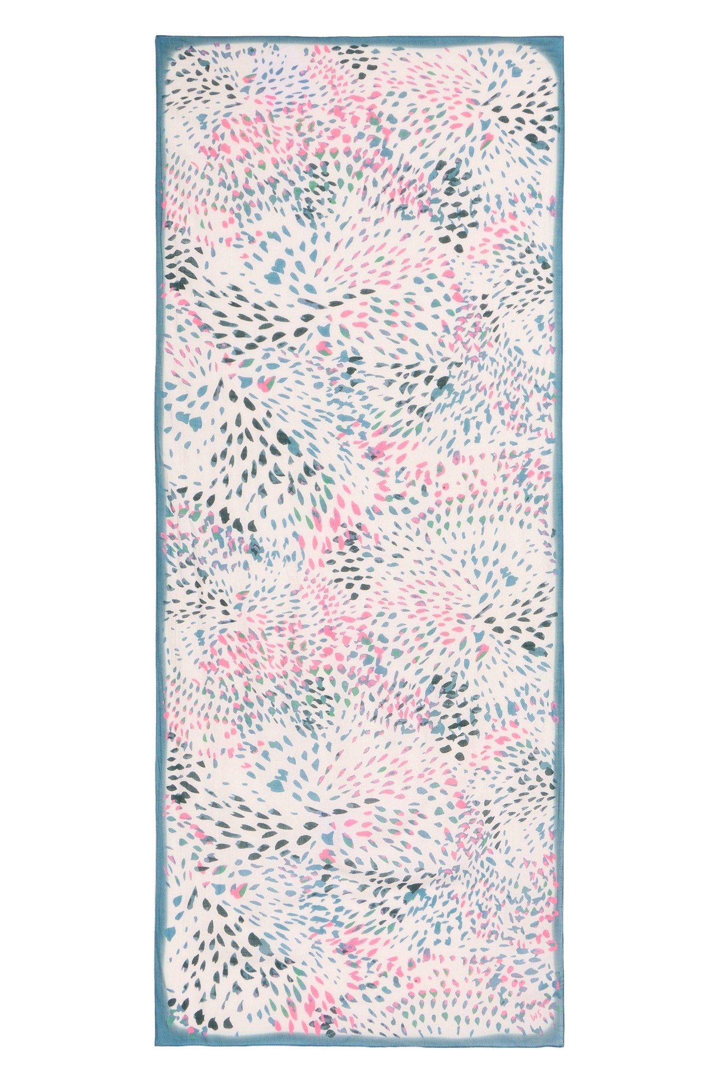 FIREWORK PRINT SCARF IVORY MULTI 1
