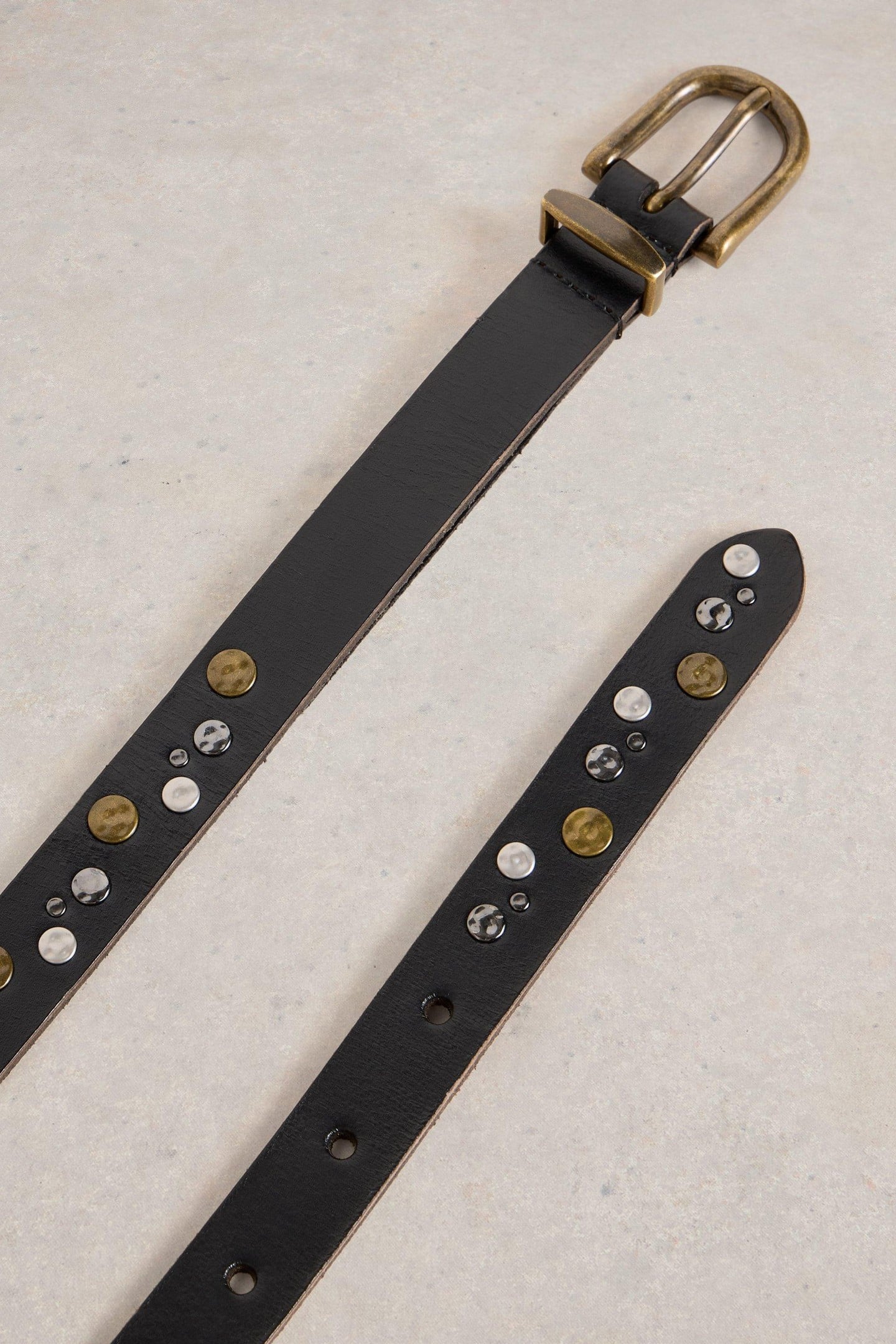 STUDDED WESTERN BELT PURE BLACK 3