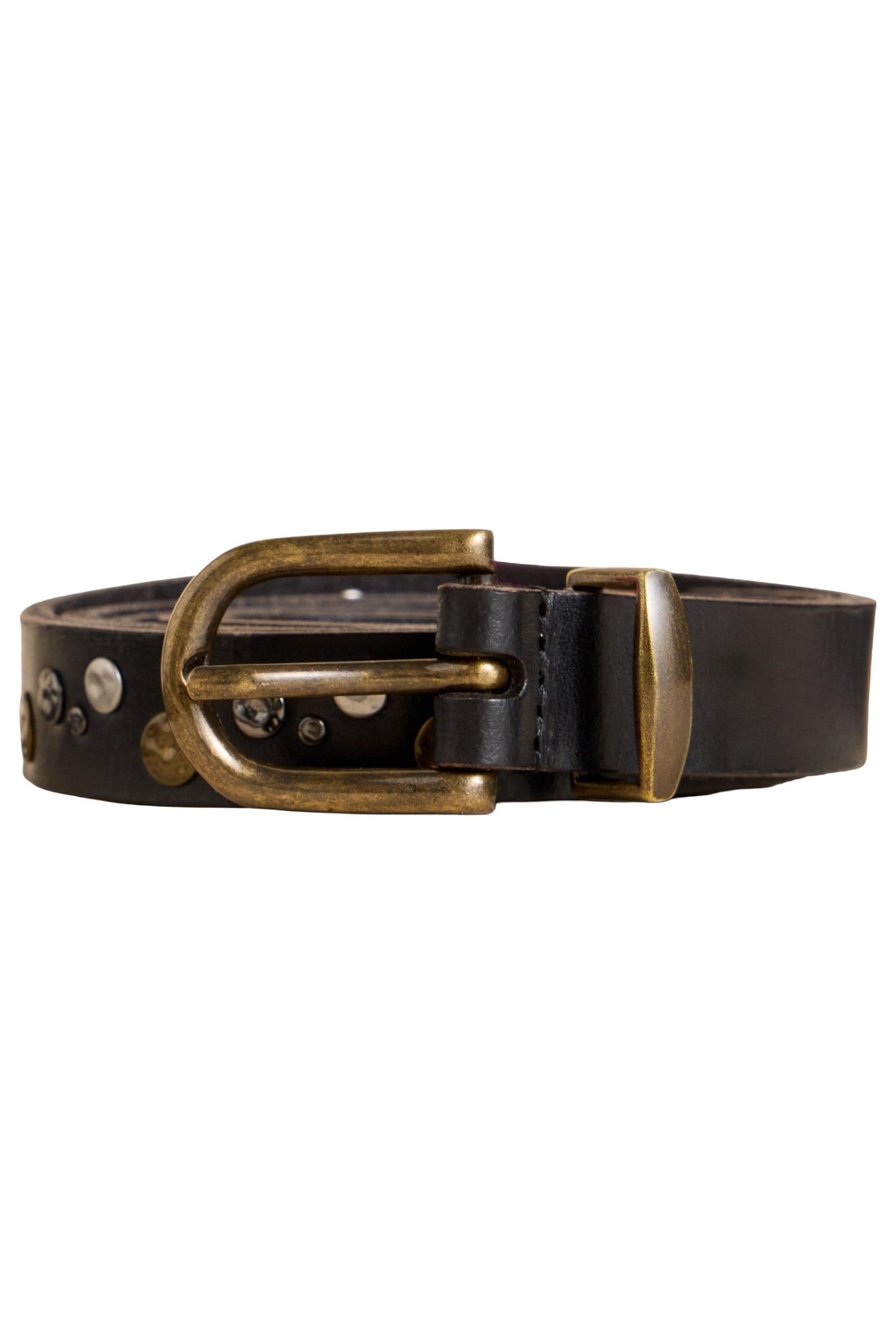 STUDDED WESTERN BELT PURE BLACK 2
