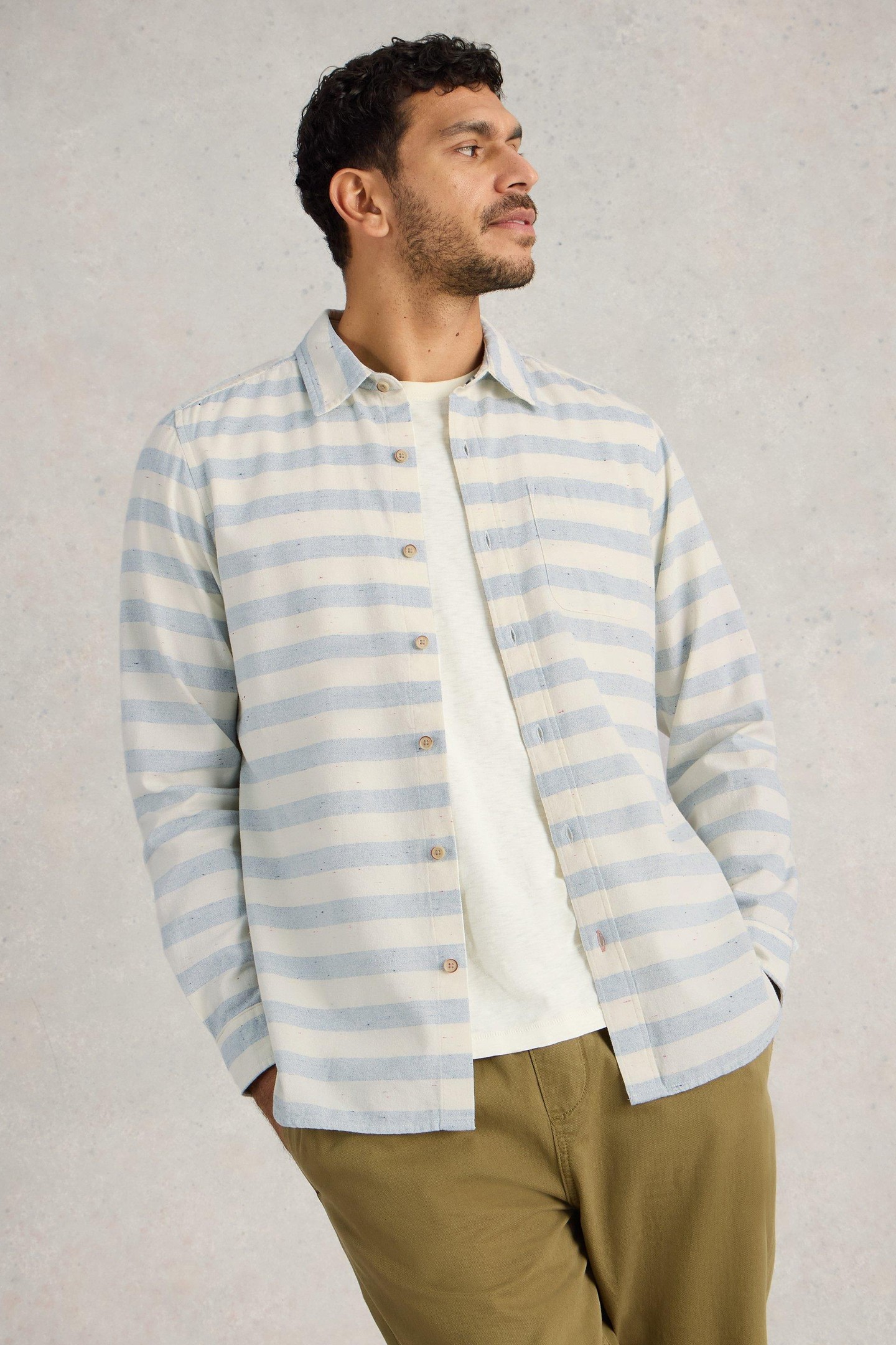 NEPPY STRIPE LS SHIRT WHITE MULTI 2