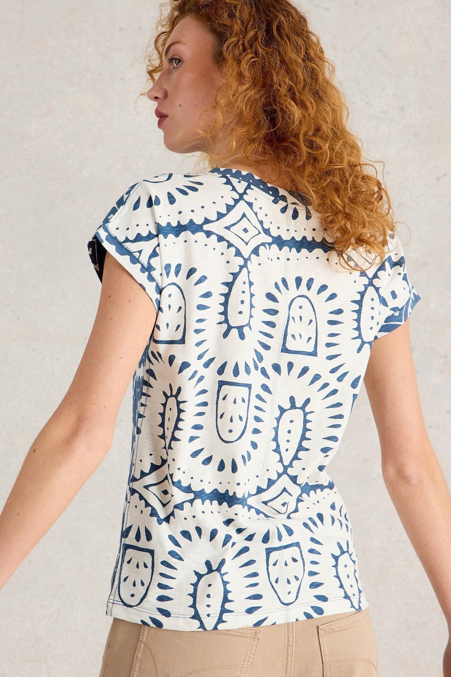 NELLY NOTCH NECK TEE BLUE MULTI 3