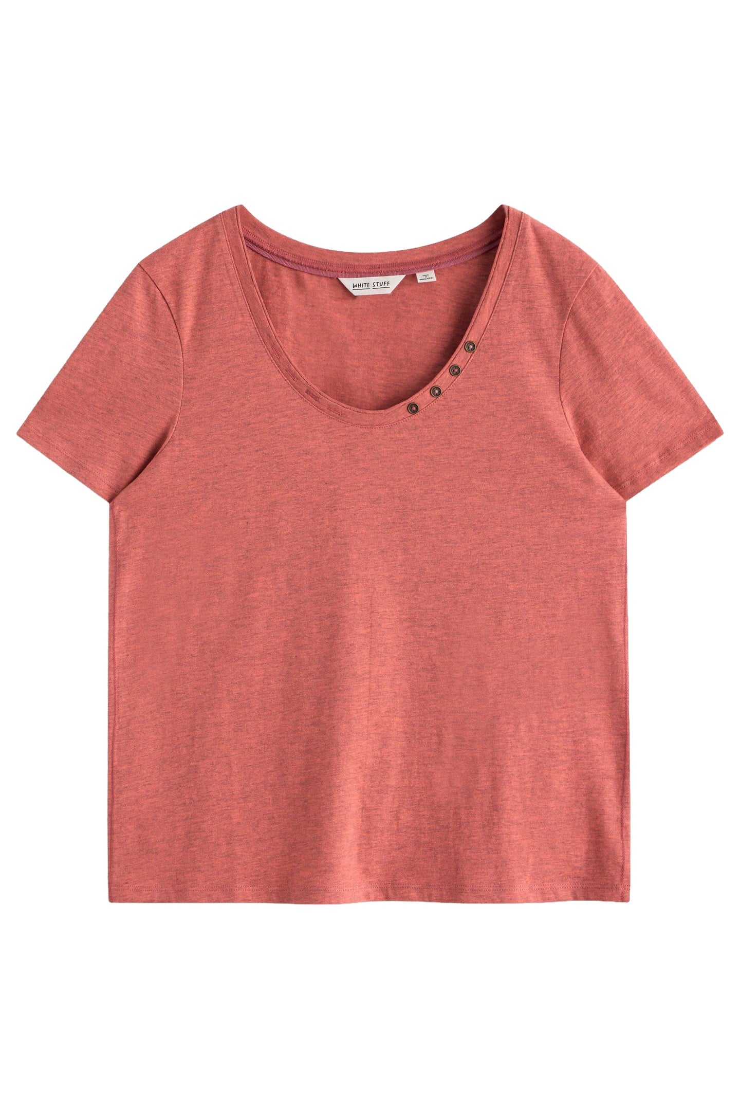 NADIA SHORT SLEEVE TEE MID CORAL 5
