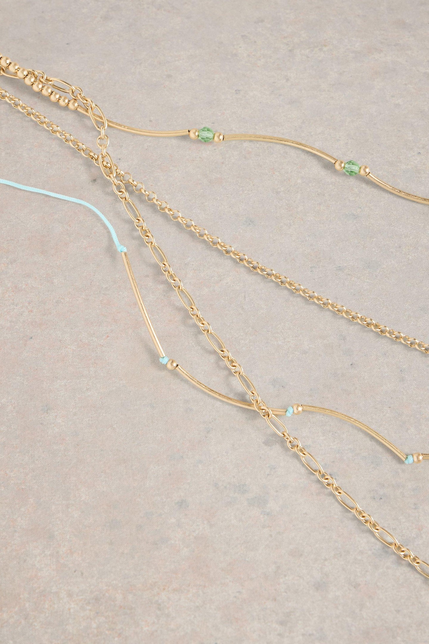 BLOSSOM MULTI LAYER NECKLACE GOLD TONE METALLIC 2