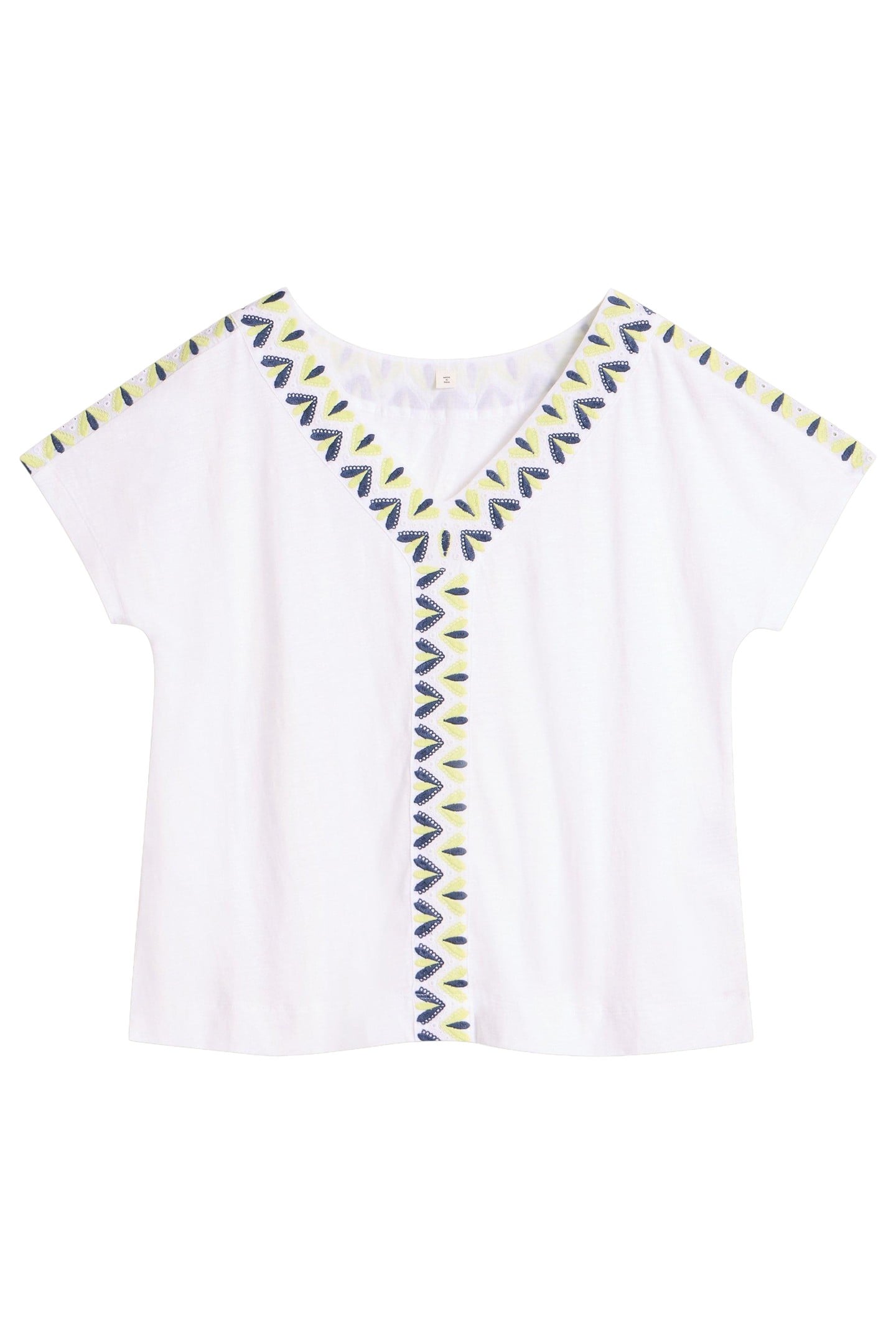 NEVA EMBROIDERED TOP WHITE MULTI 4
