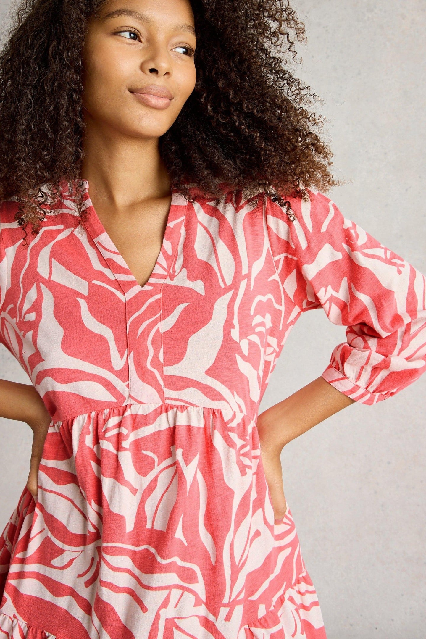 MARTA TUNIC CORAL PRINT 1