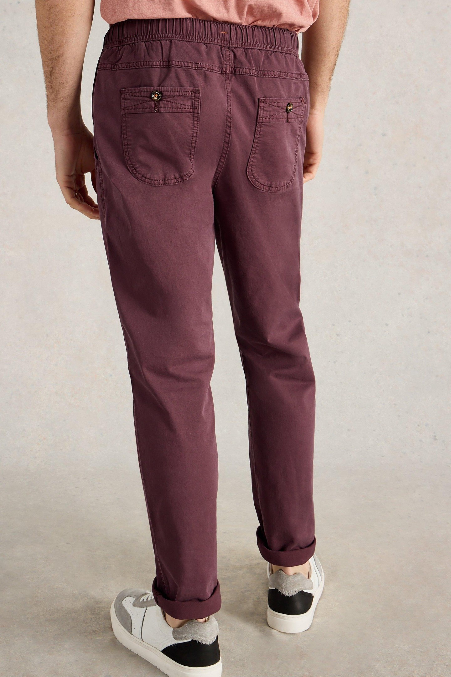 SUTTON DRAWSTRING TROUSER DARK PLUM 3