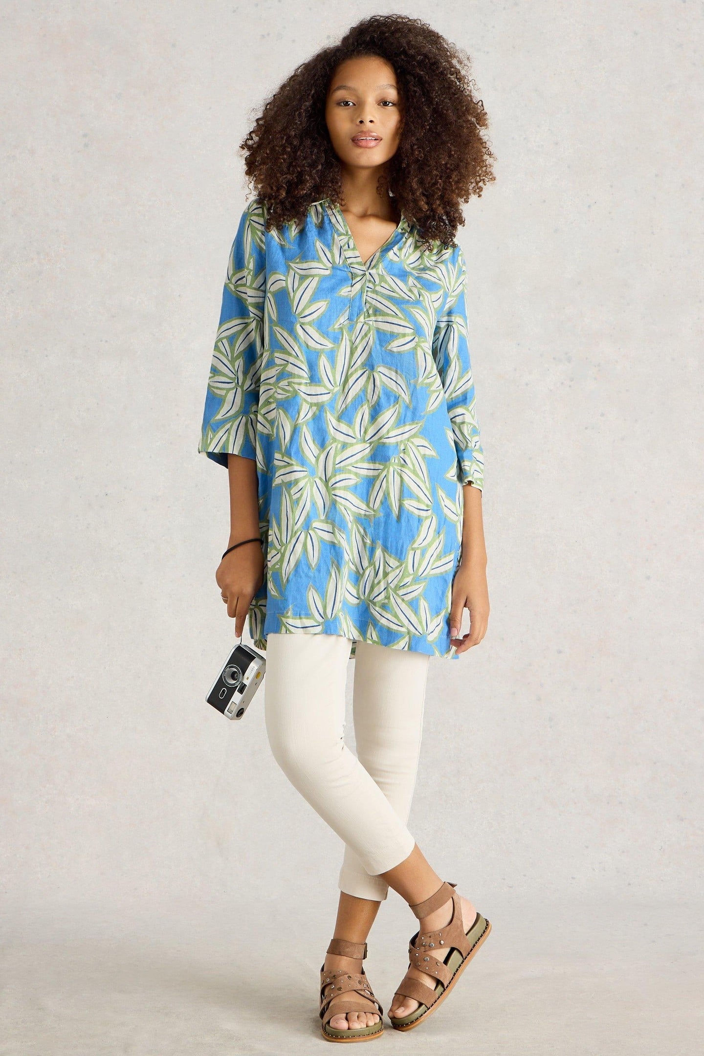 BLAKE LINEN TUNIC BLUE PRINT 6