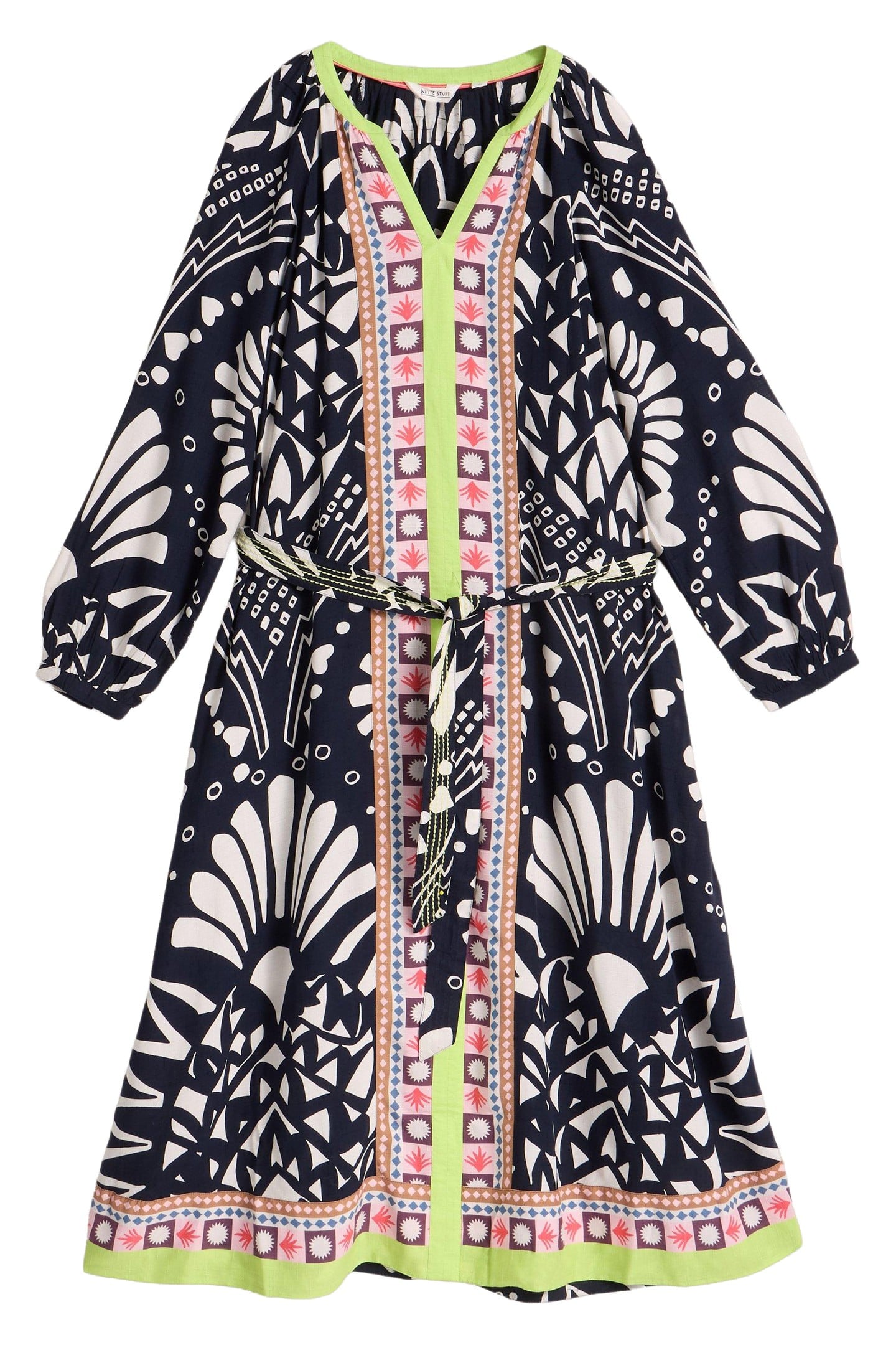 LIV MIDI DRESS NAVY MULTI 5