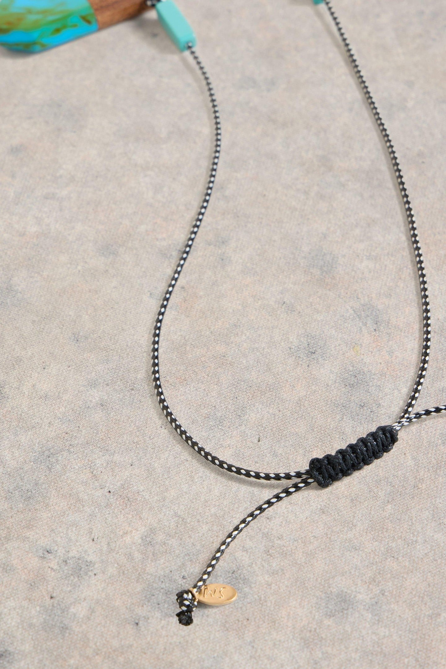 DIPPED WOODEN NECKLACE BROWN MULTI 2