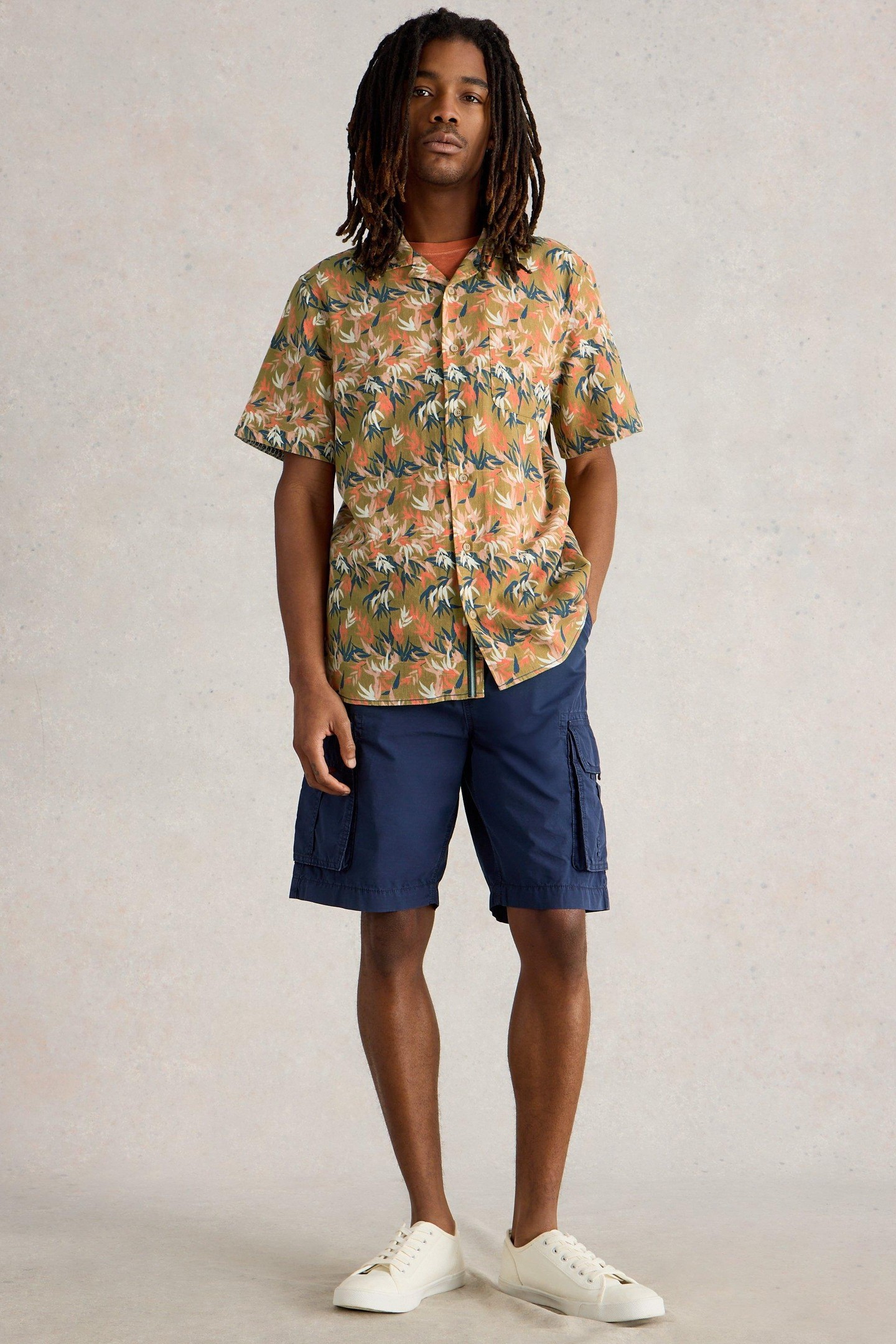 White Stuff Hayle Floral Printed Shirt Green Print Maat: M | Casual Overhemden Outlet | Heren | Groen