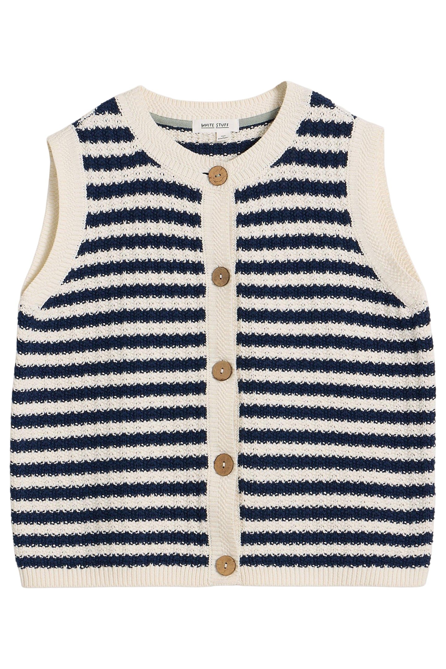SIENNA STRIPE BUTTON TANK NAVY MULTI 3
