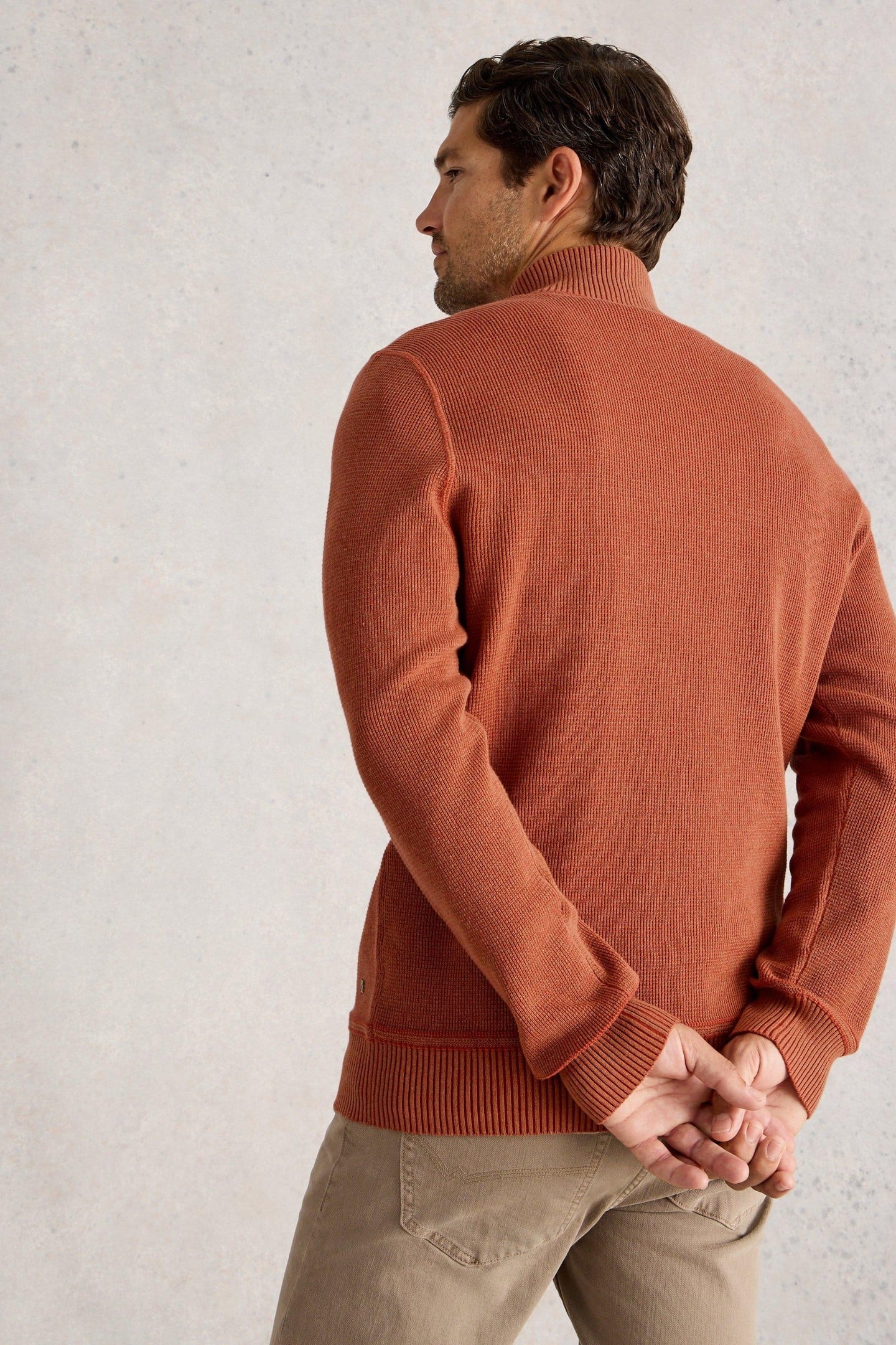 ATTADALE FUNNEL NECK JUMPER DARK ORANGE 3