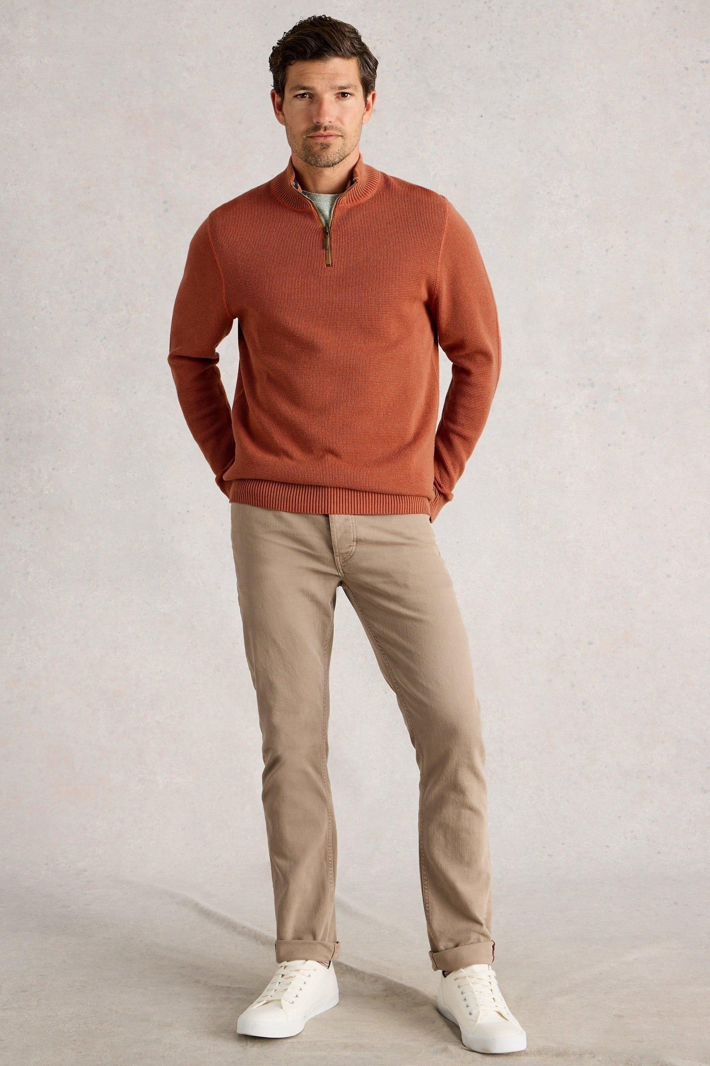 ATTADALE FUNNEL NECK JUMPER DARK ORANGE 2