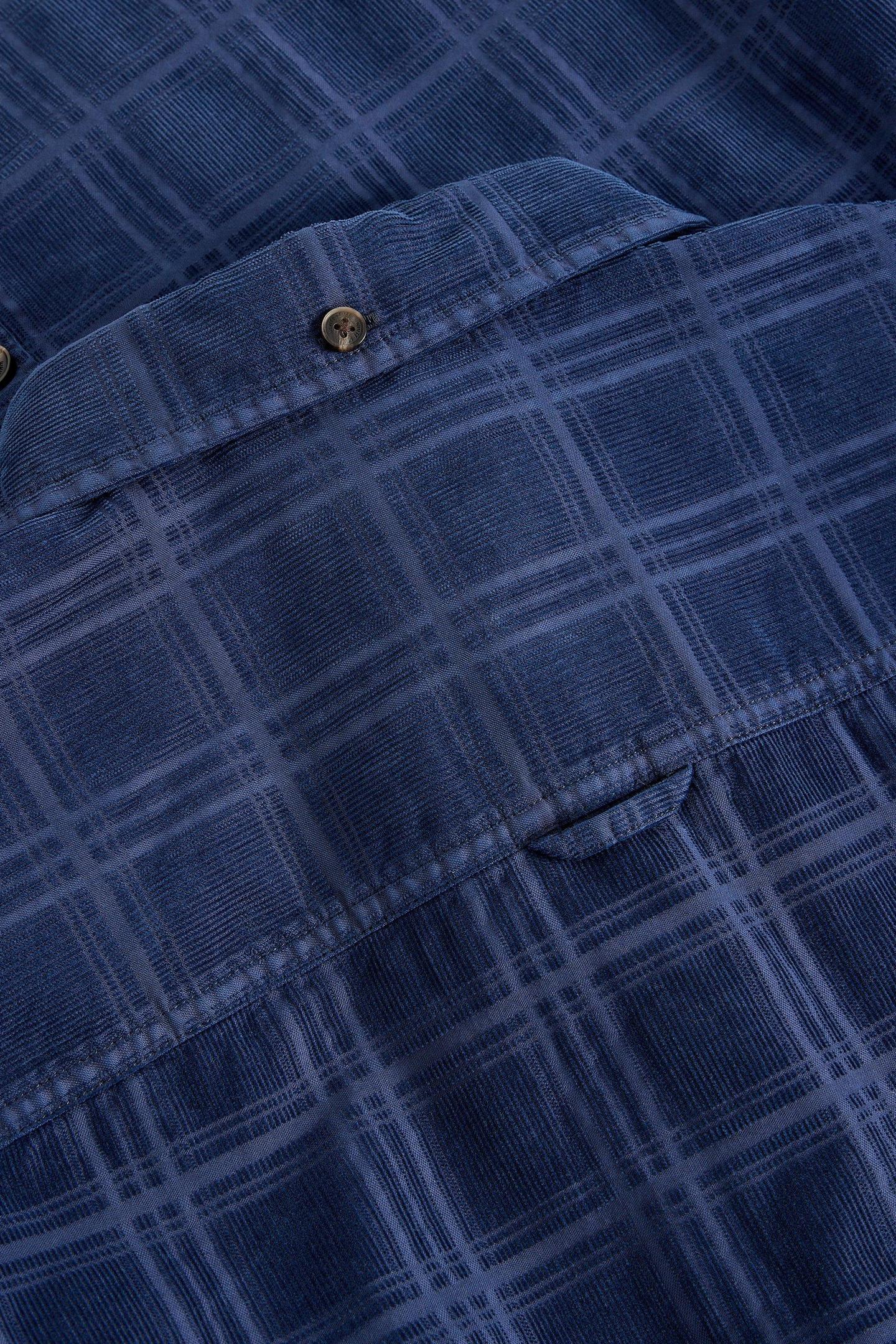 GRIFFIN CORD CHECK SHIRT DARK NAVY 6