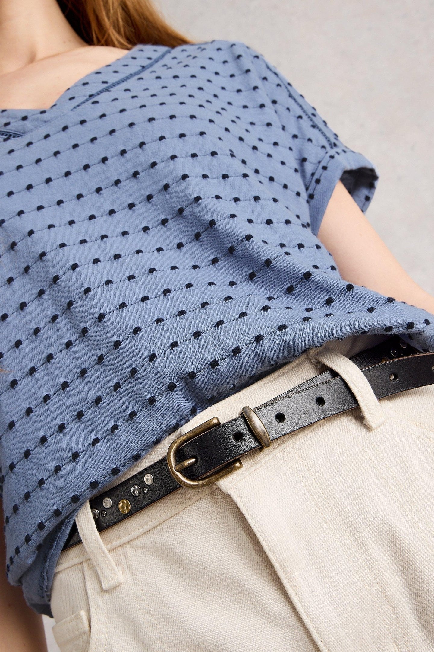 EMBROIDERED STRIPE TEE BLUE MULTI 5