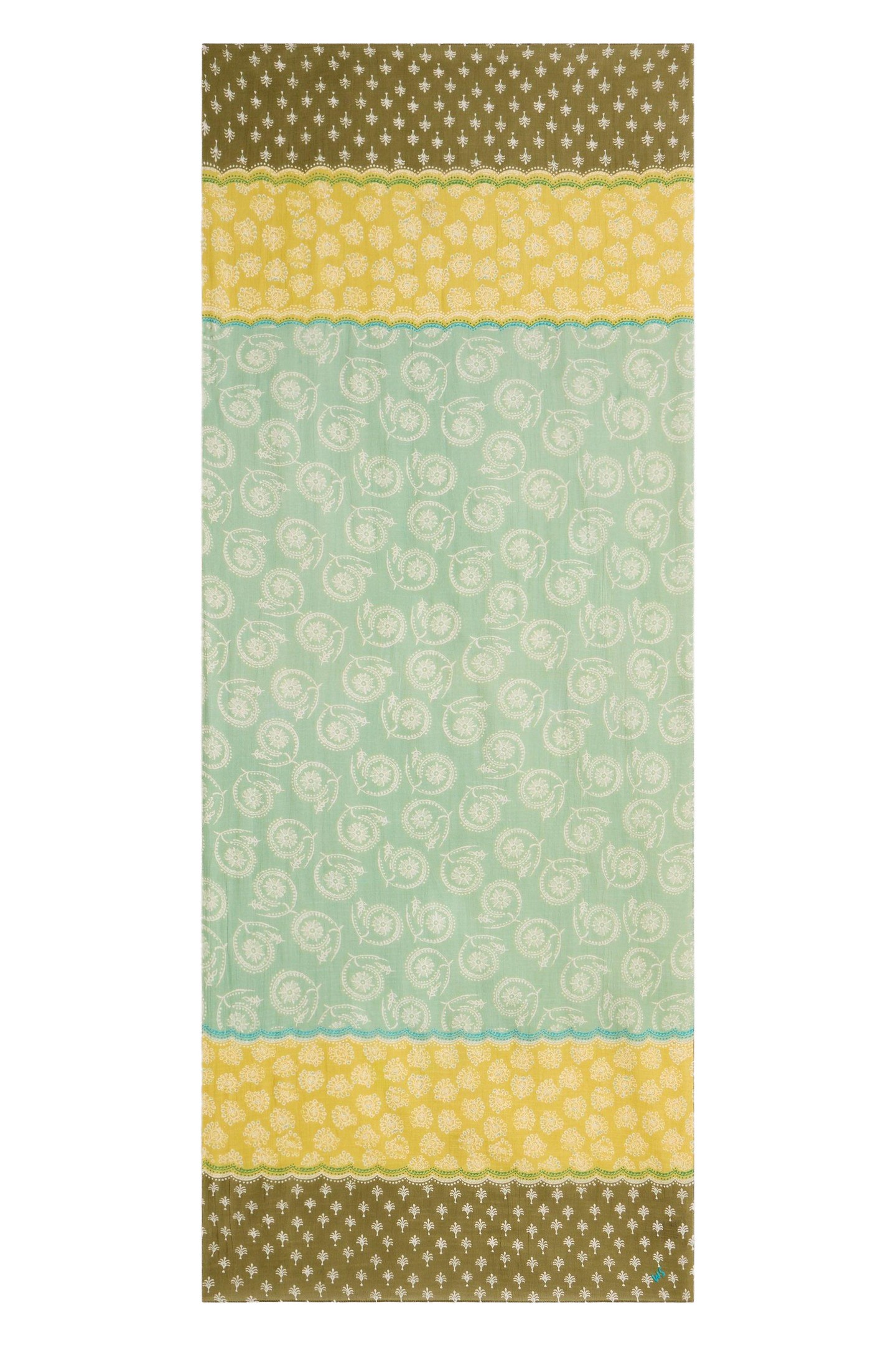 White Stuff Callie Printed Scarf Green Print Maat: OS | Sjaals Outlet | Heren | Groen