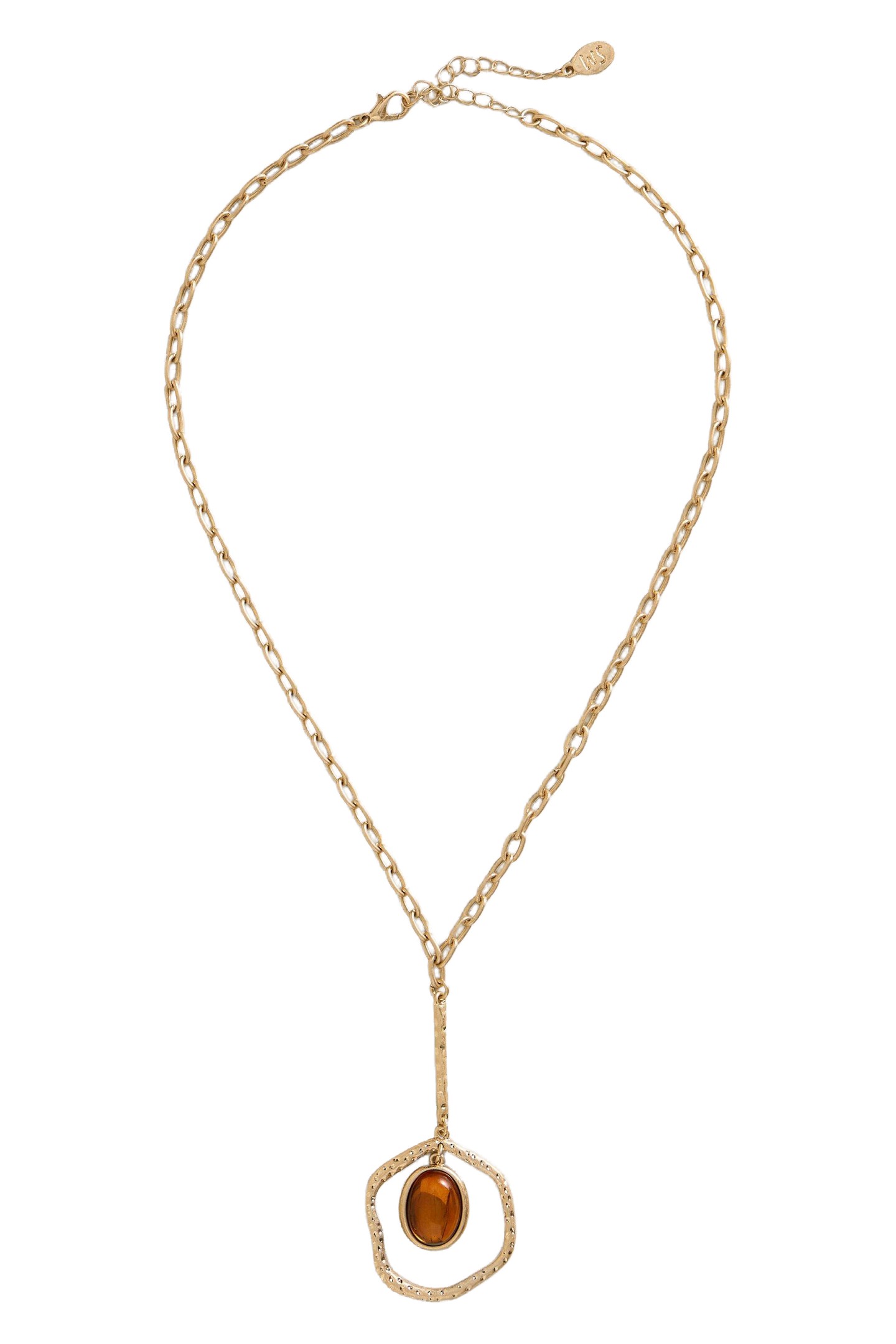 BELLA STONE PENDENT NECKLACE BROWN MULTI 2