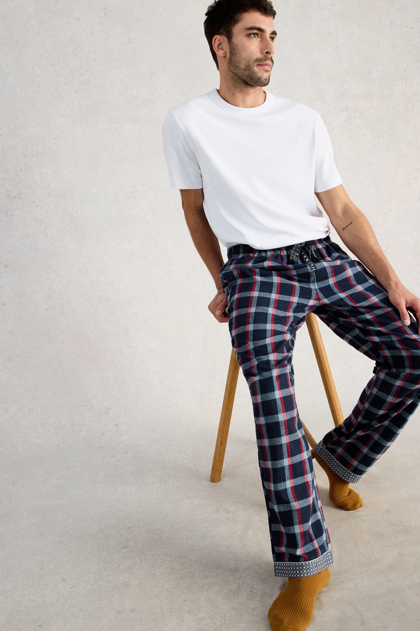 MOORLAND FLANNEL PJ TROUSER DARK NAVY 1