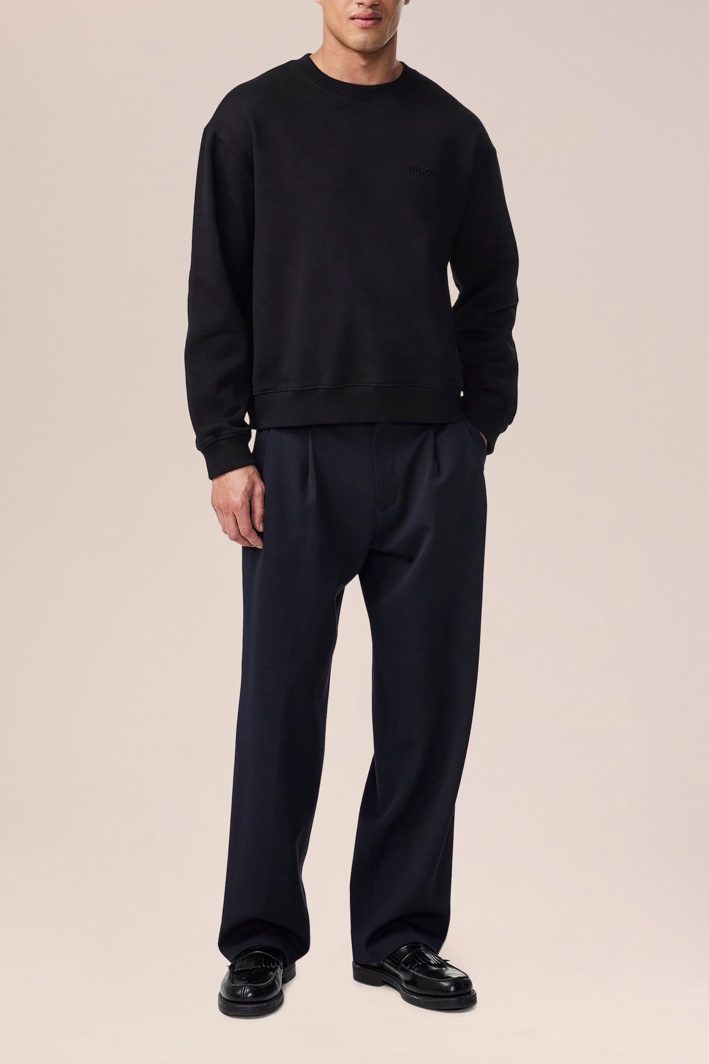 DAVID CREWNECK SWEATSHIRT BLACK 1