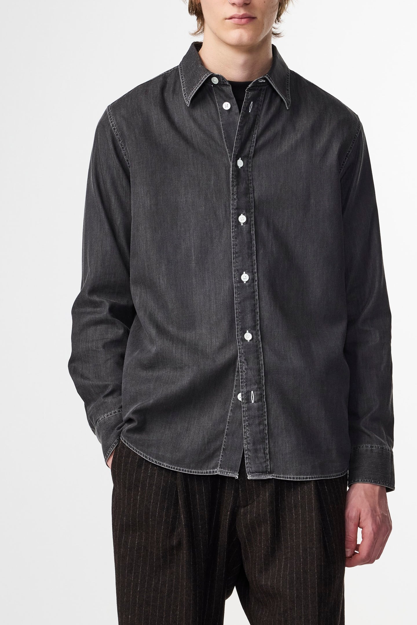 COLBY SHIRT GREY DENIM 1