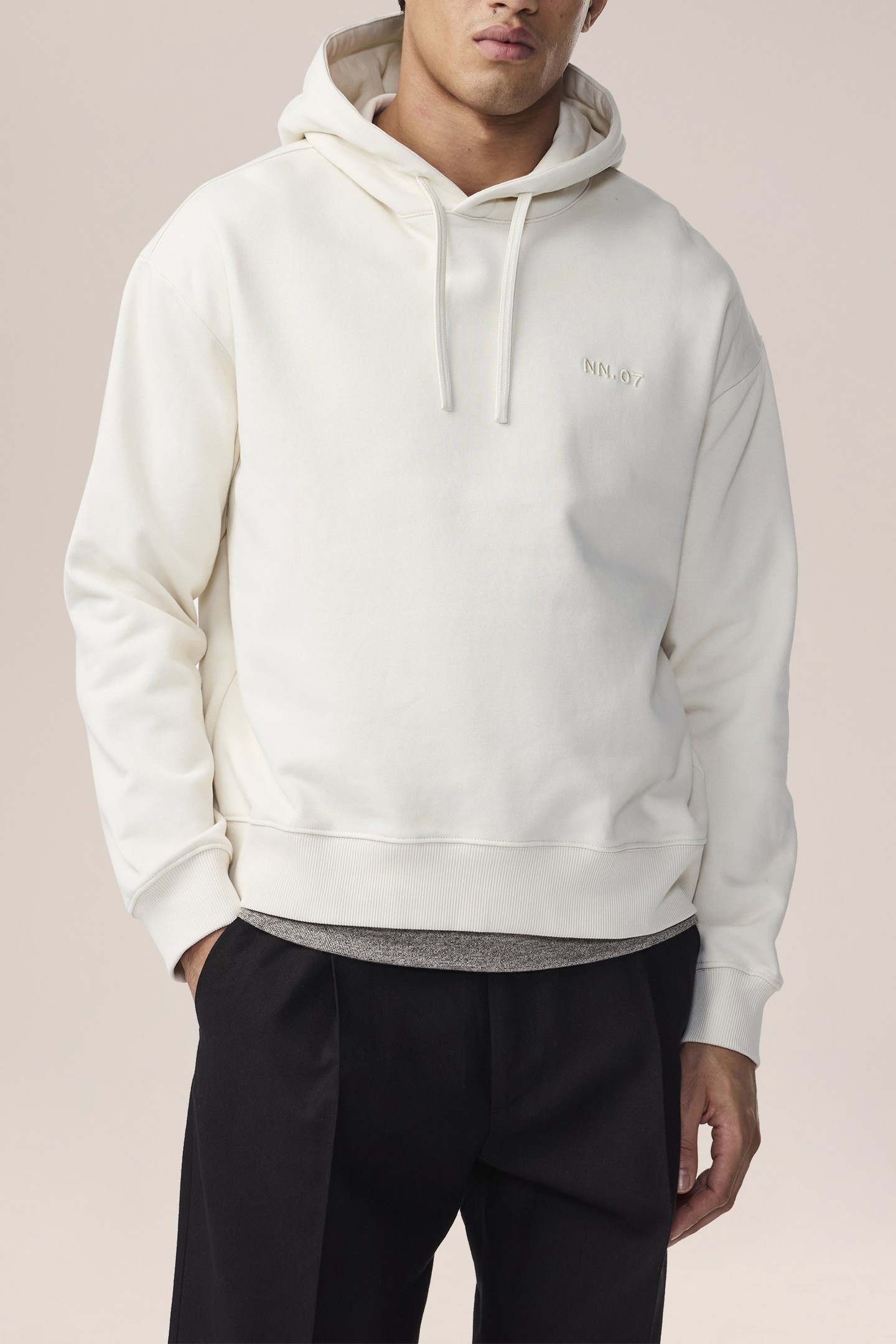 DAVID HOODIE SWEATSHIRT IVORY 1