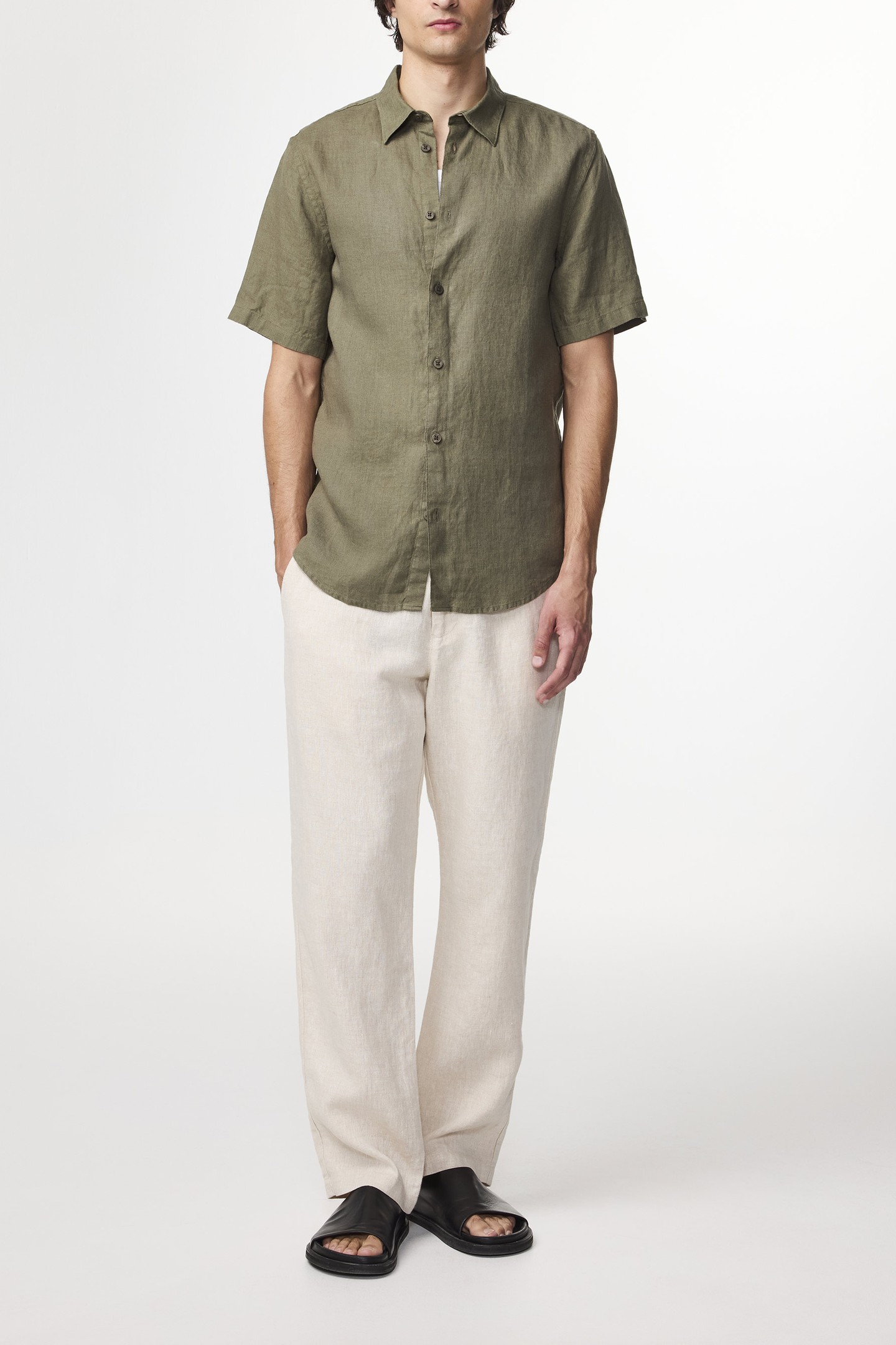 NN.07 Enzo Ss 5708 Capers Maat: L | Casual Overhemden Outlet | Heren | Bruin