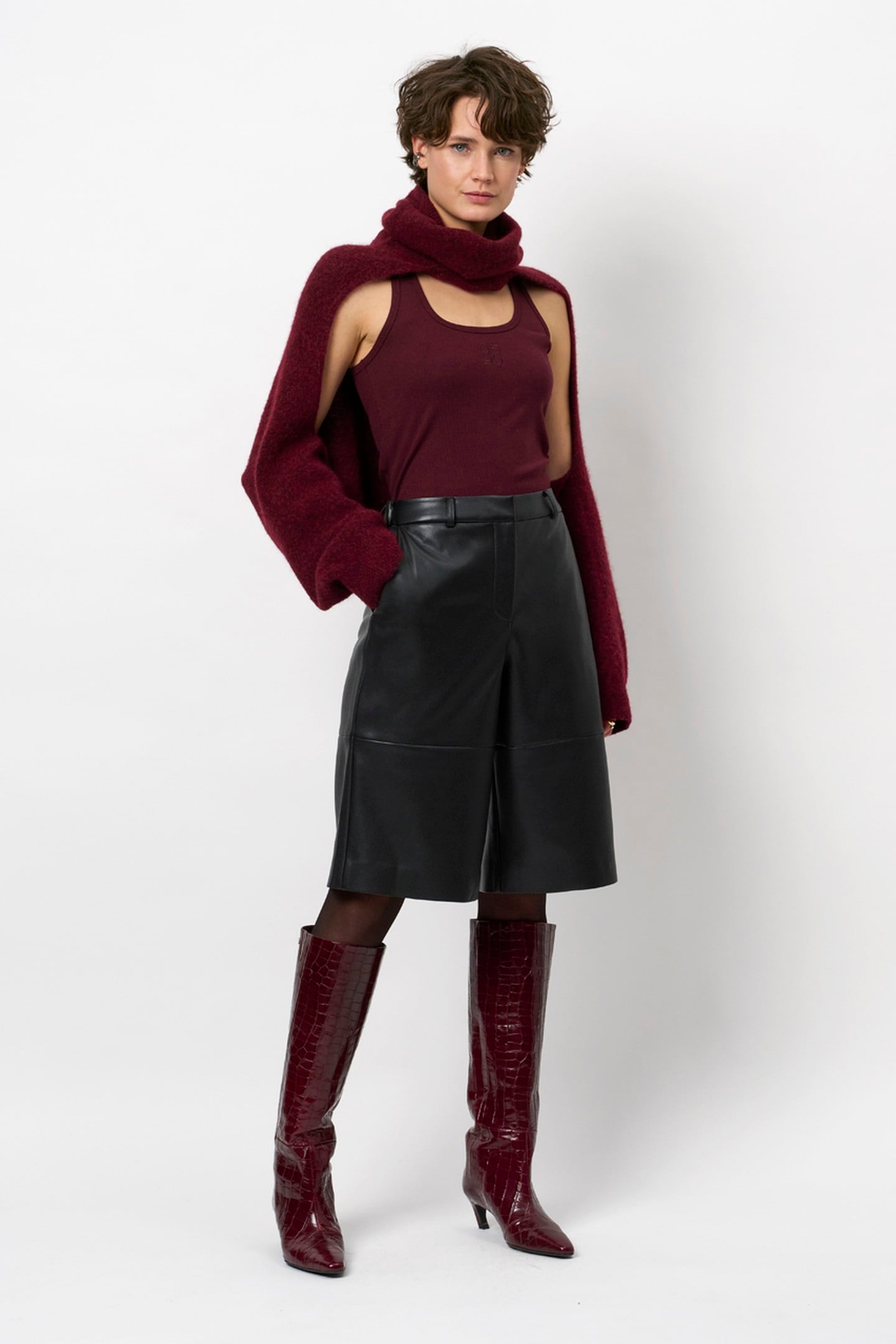 DANTE6-DANTE6-SALESSY CARDIGAN MULBERRY RED 4