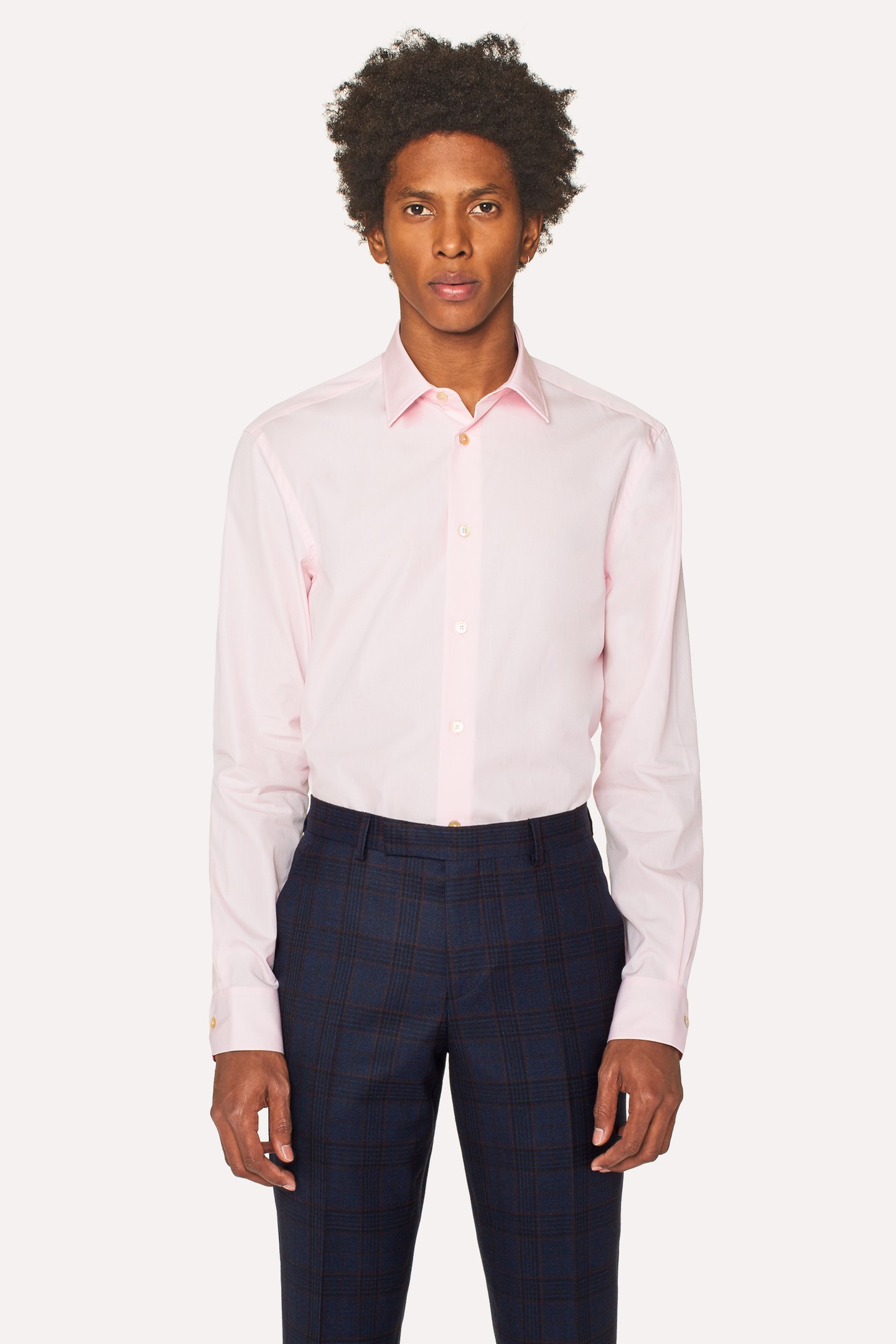 Paul Smith Gents S/c Tailored Shirt Powder Pink Maat: 17 | Zakelijke Overhemden Outlet | Heren | Roze