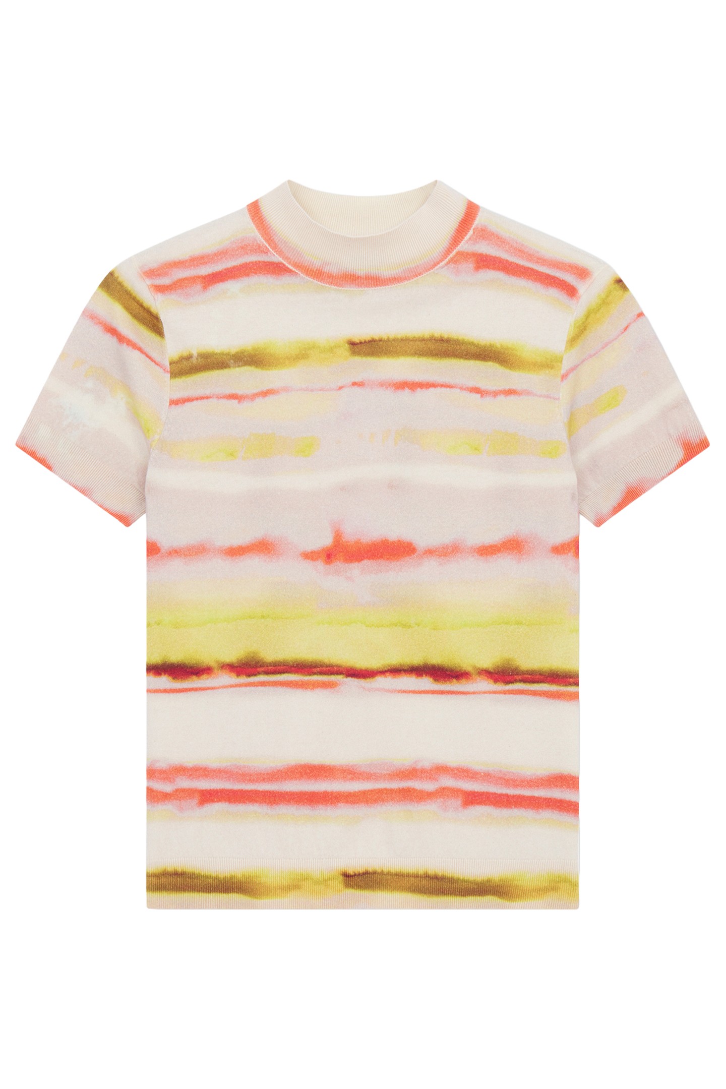Paul Smith Womens Knitted Ss Top High Neck Powder Pink Maat: M | Sweaters Outlet | Dames | Geel