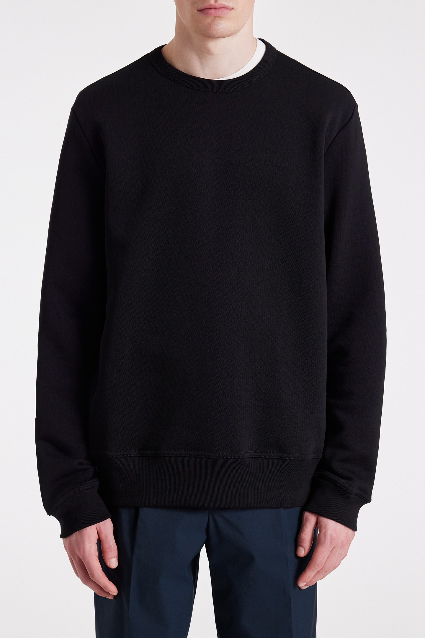 Paul Smith Mens Reg Fit Crew Neck Sweat Black Maat: S | Sweaters Outlet | Heren | Zwart