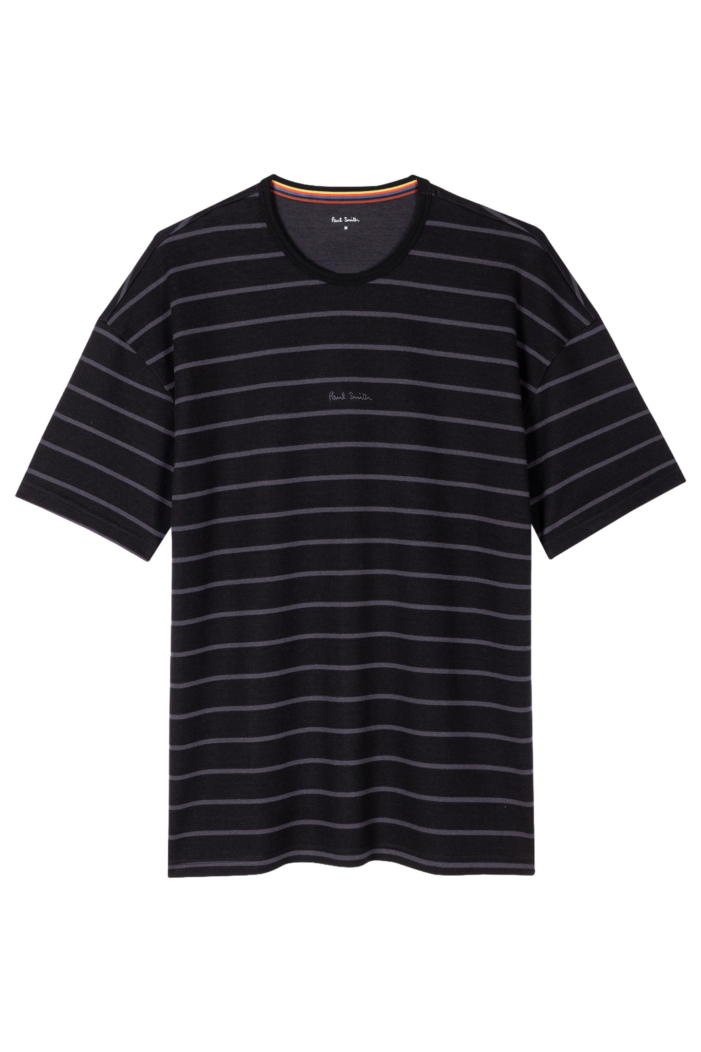 Paul Smith Men Top Relax Logo Stripe Black Maat: L | Basic T-Shirts Outlet | Heren | Zwart