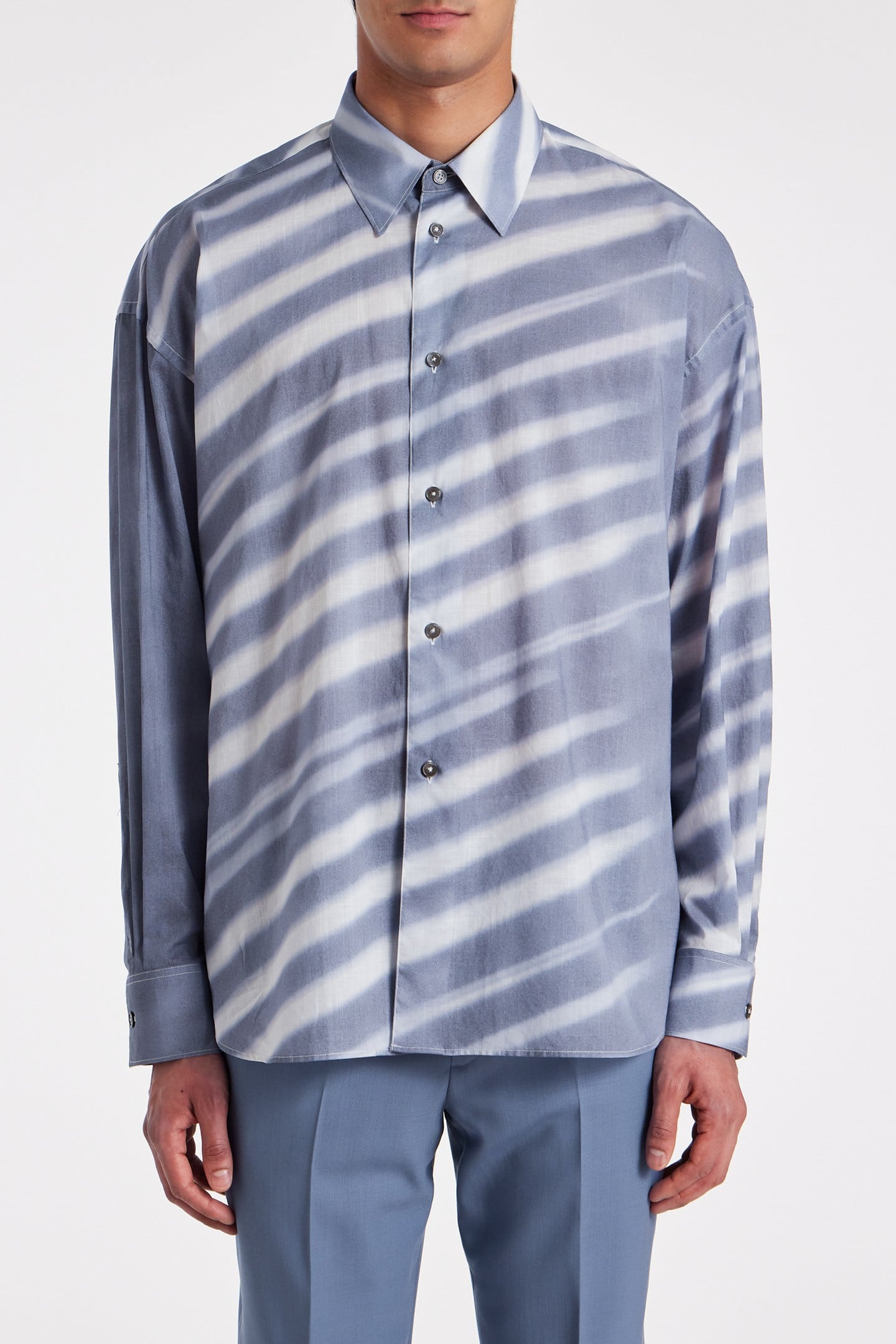 Paul Smith Mens S/c Oversized Shirt Light Blue Maat: 17 | Zakelijke Overhemden Outlet | Heren | Blauw