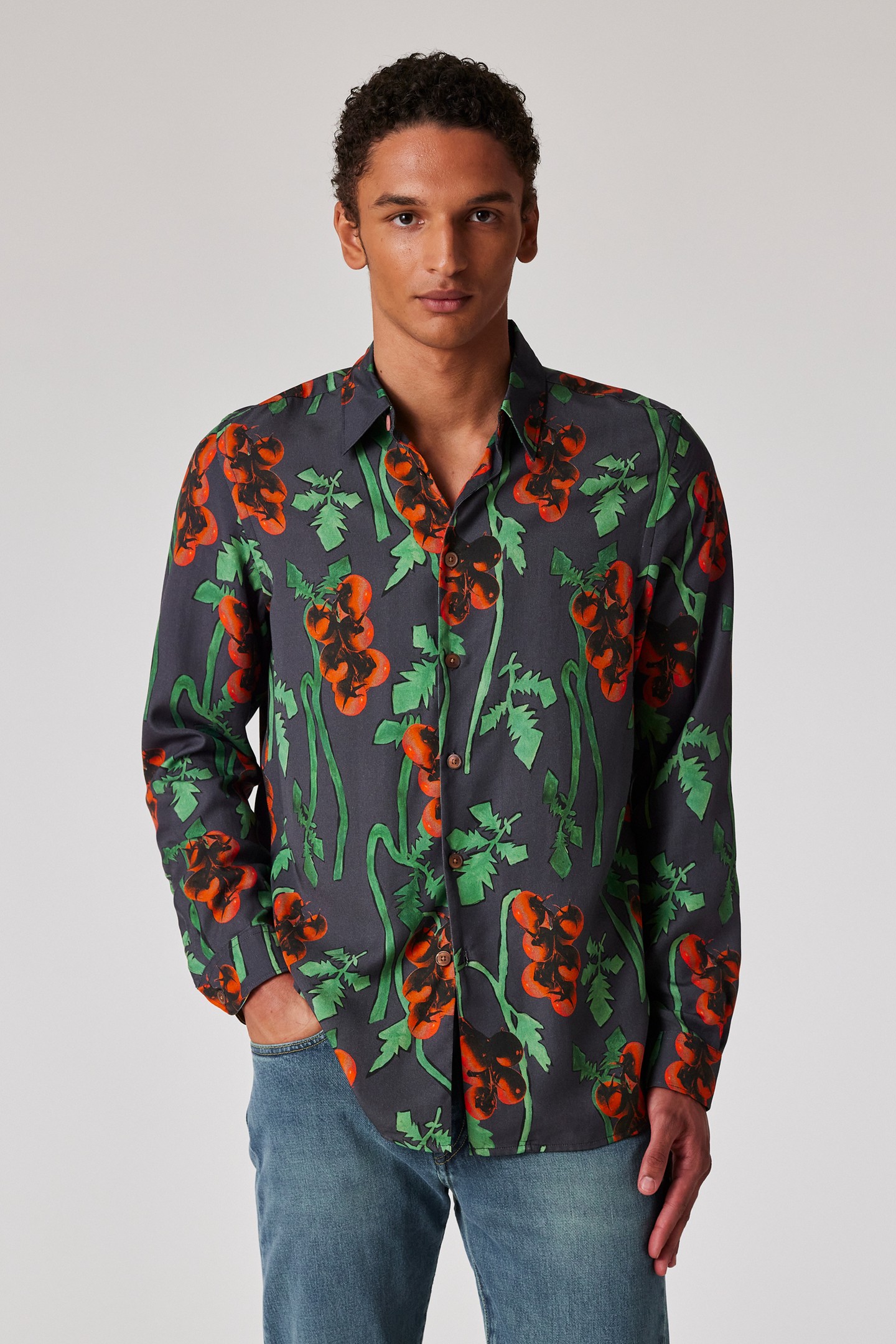 Paul Smith Mens Ls Reg Fit Shirt Indigo Maat: XS | Casual Overhemden Outlet | Heren | Groen