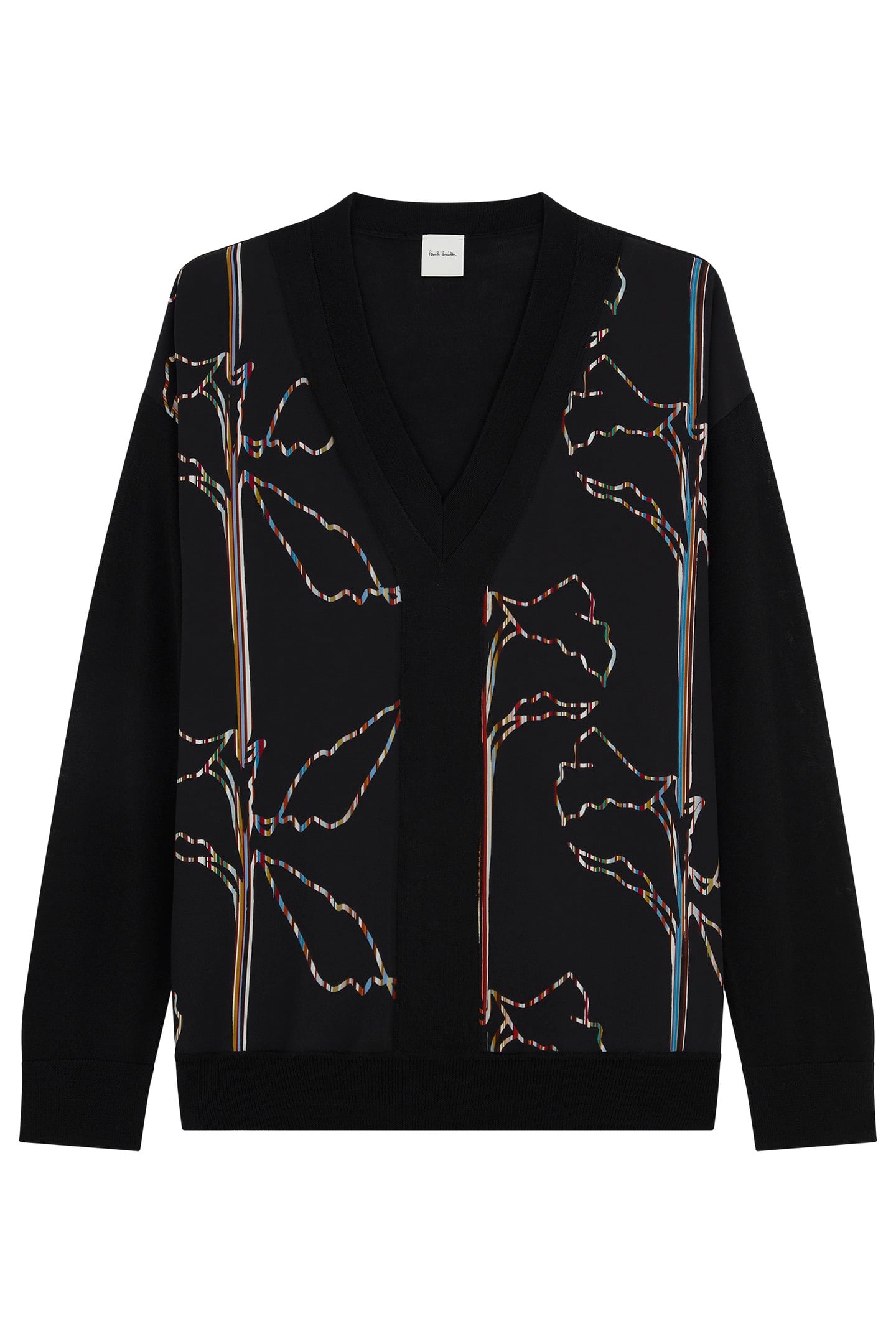 Paul Smith Womens Knitted Sweater V Neck Wvn Front Black Maat: S | Sweaters Outlet | Dames | Zwart