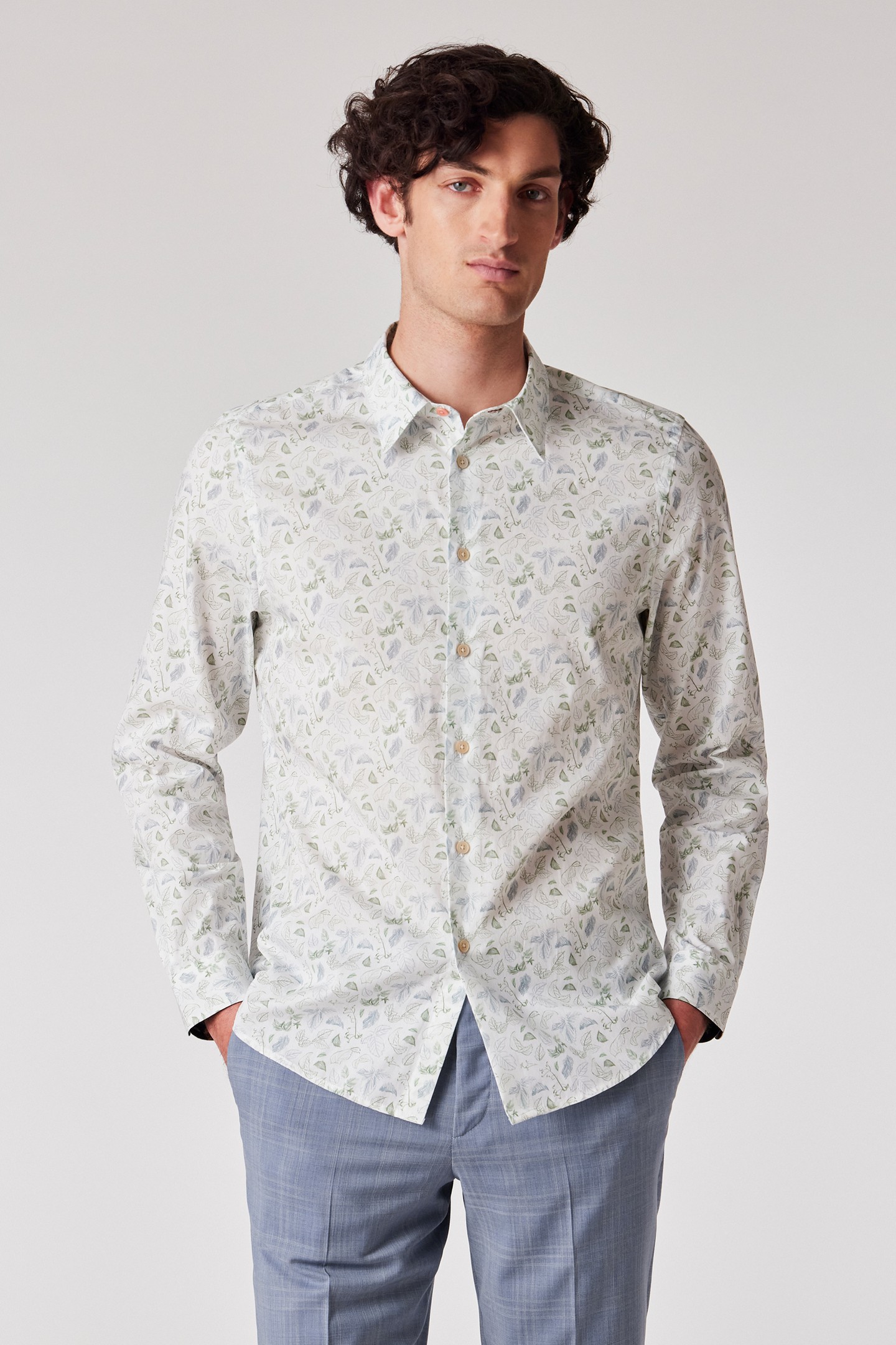 Paul Smith Mens Ls Tailored Fit Shirt White Maat: XS | Zakelijke Overhemden Outlet | Heren | Wit
