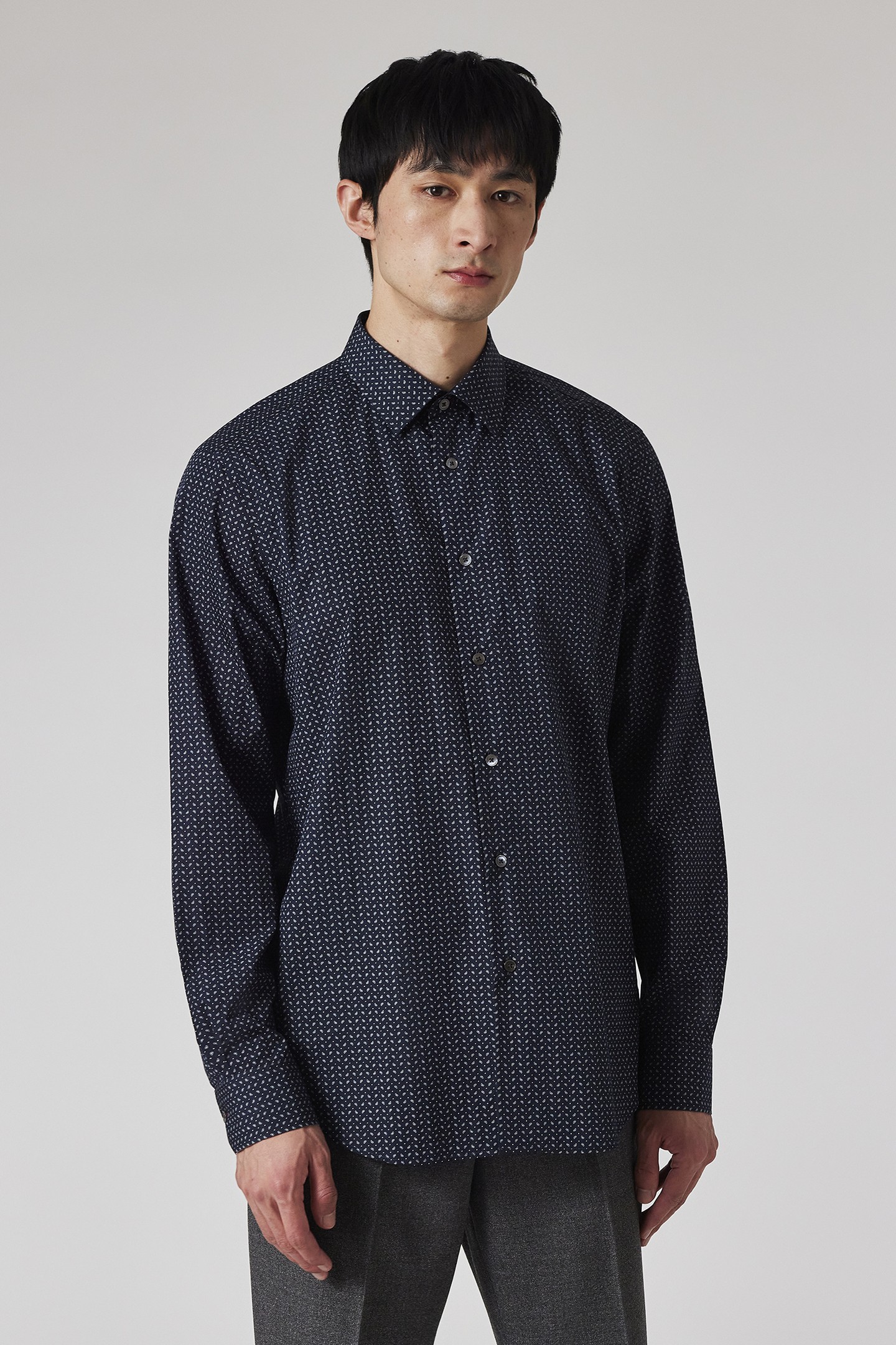 Paul Smith Mens S/c Tailored Fit Shirt Very Dark Navy Maat: 15 | Zakelijke Overhemden Outlet | Heren | Blauw