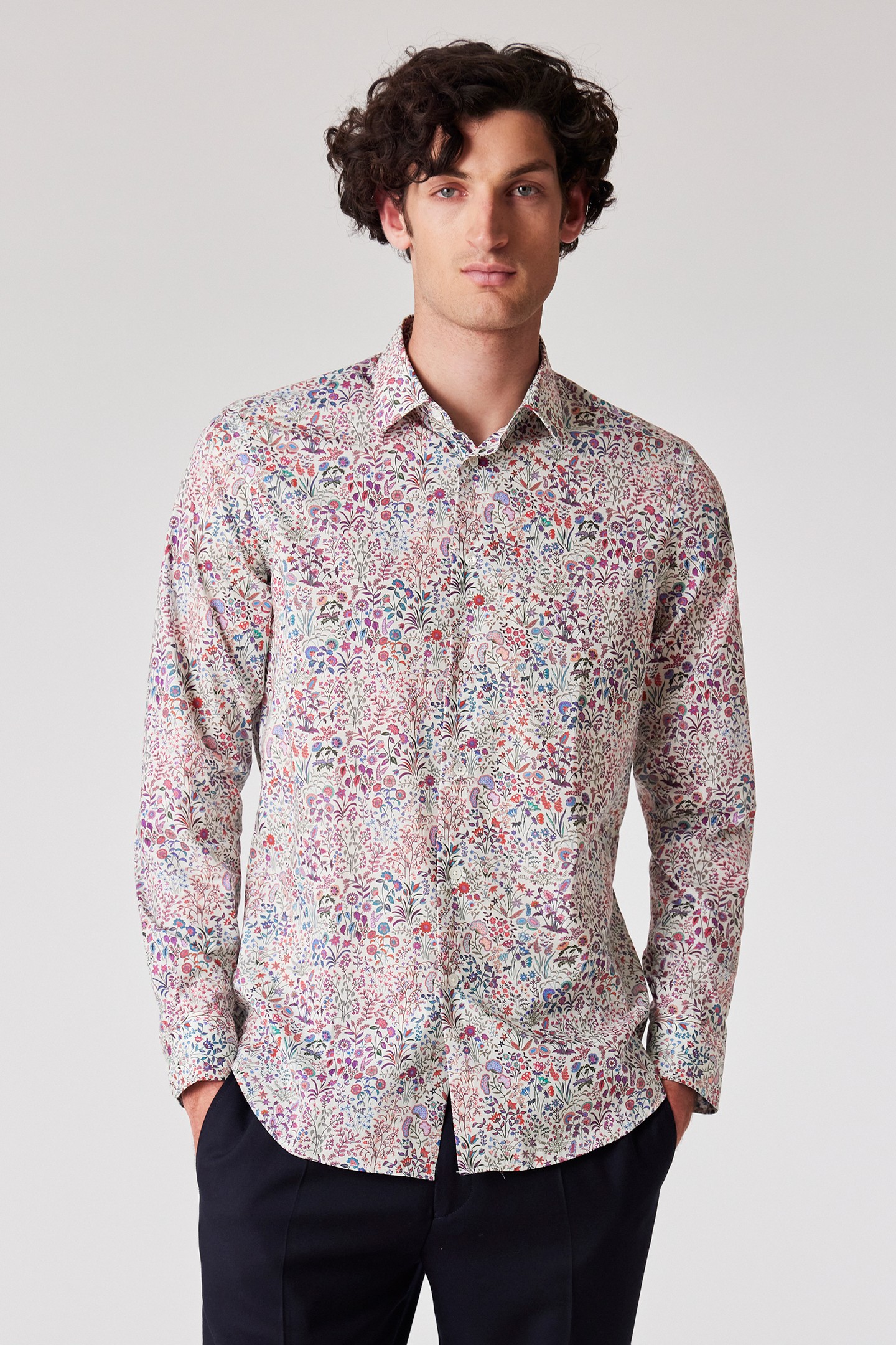 Paul Smith Mens S/c Tailored Fit Shirt Multi Coloured Maat: 15.5 | Casual Overhemden Outlet | Heren
