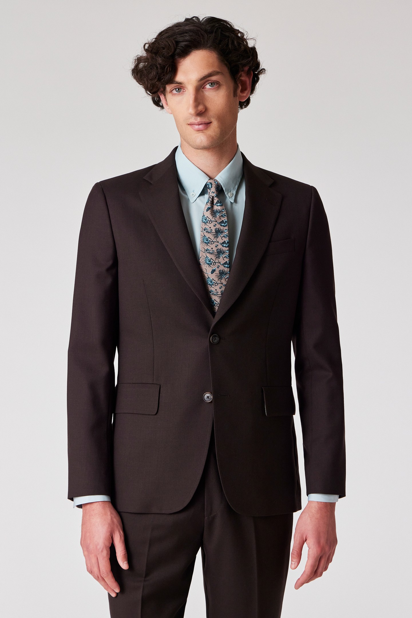 Paul Smith Mens Tailored Fit 2 Button Suit Dark Brown Maat: 50 | Kostuumbroeken Outlet | Heren | Bruin