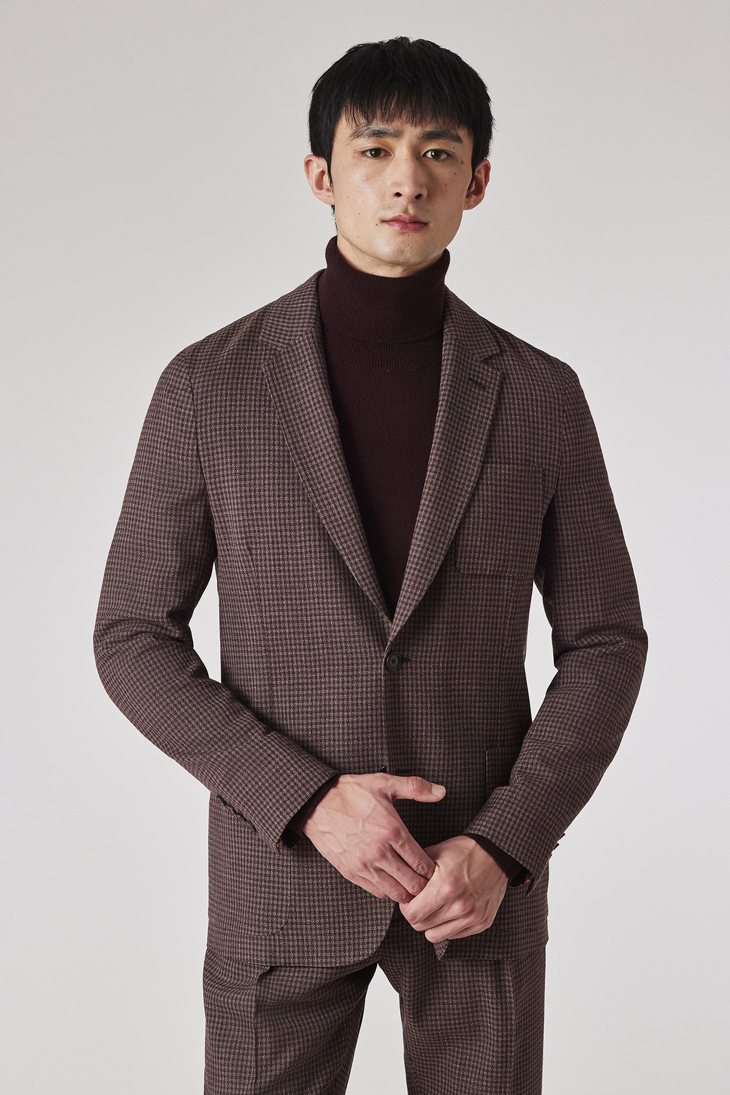 Paul Smith Mens 2 Button Jacket Mauve Maat: 46 | Blazers Outlet | Heren | Bruin