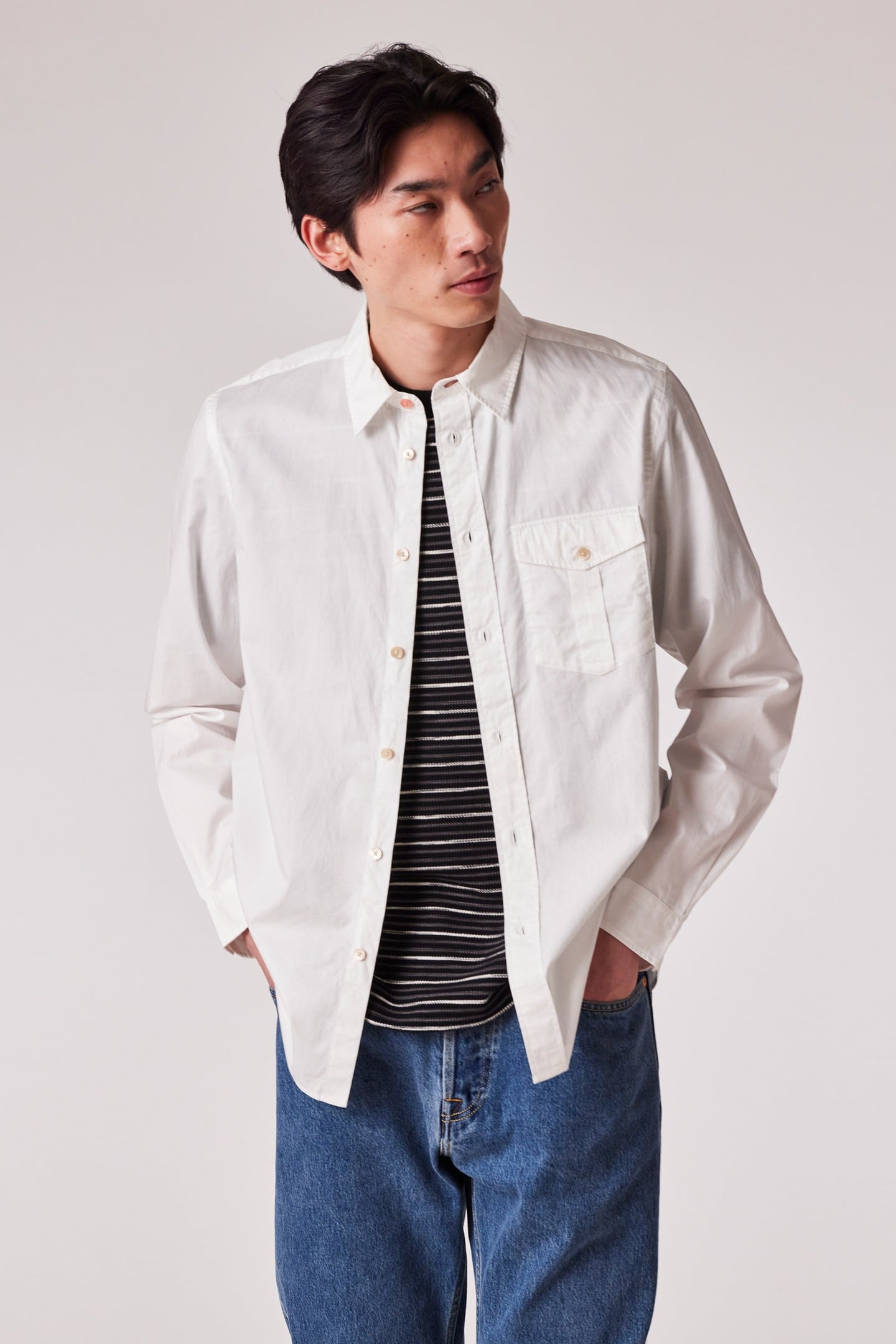 Paul Smith Mens Ls Regular Fit Shirt White Maat: S | Casual Overhemden Outlet | Heren | Wit