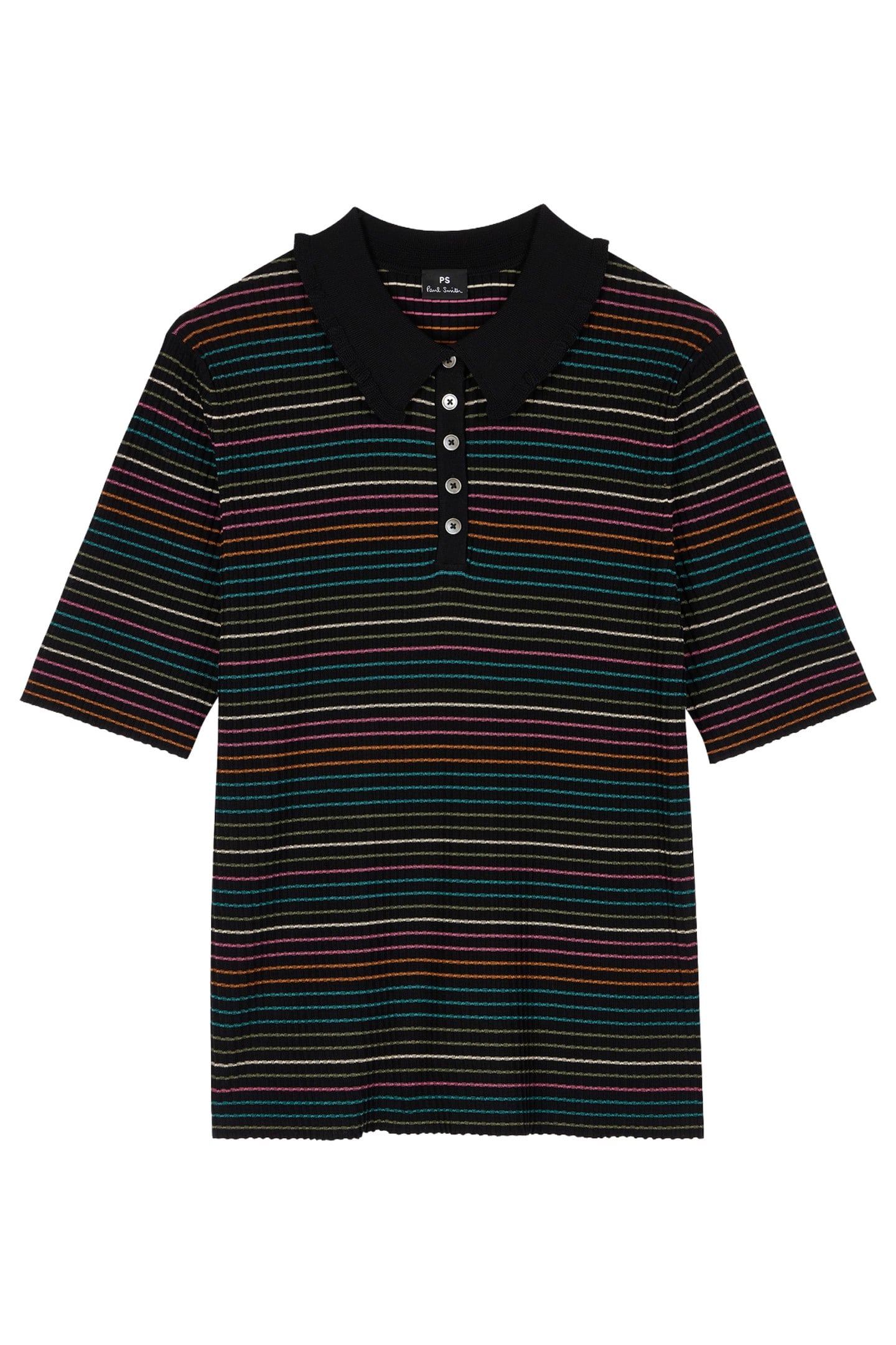 Paul Smith Womens Knitted Ss Top Black Maat: XS | Poloshirts Outlet | Dames | Zwart