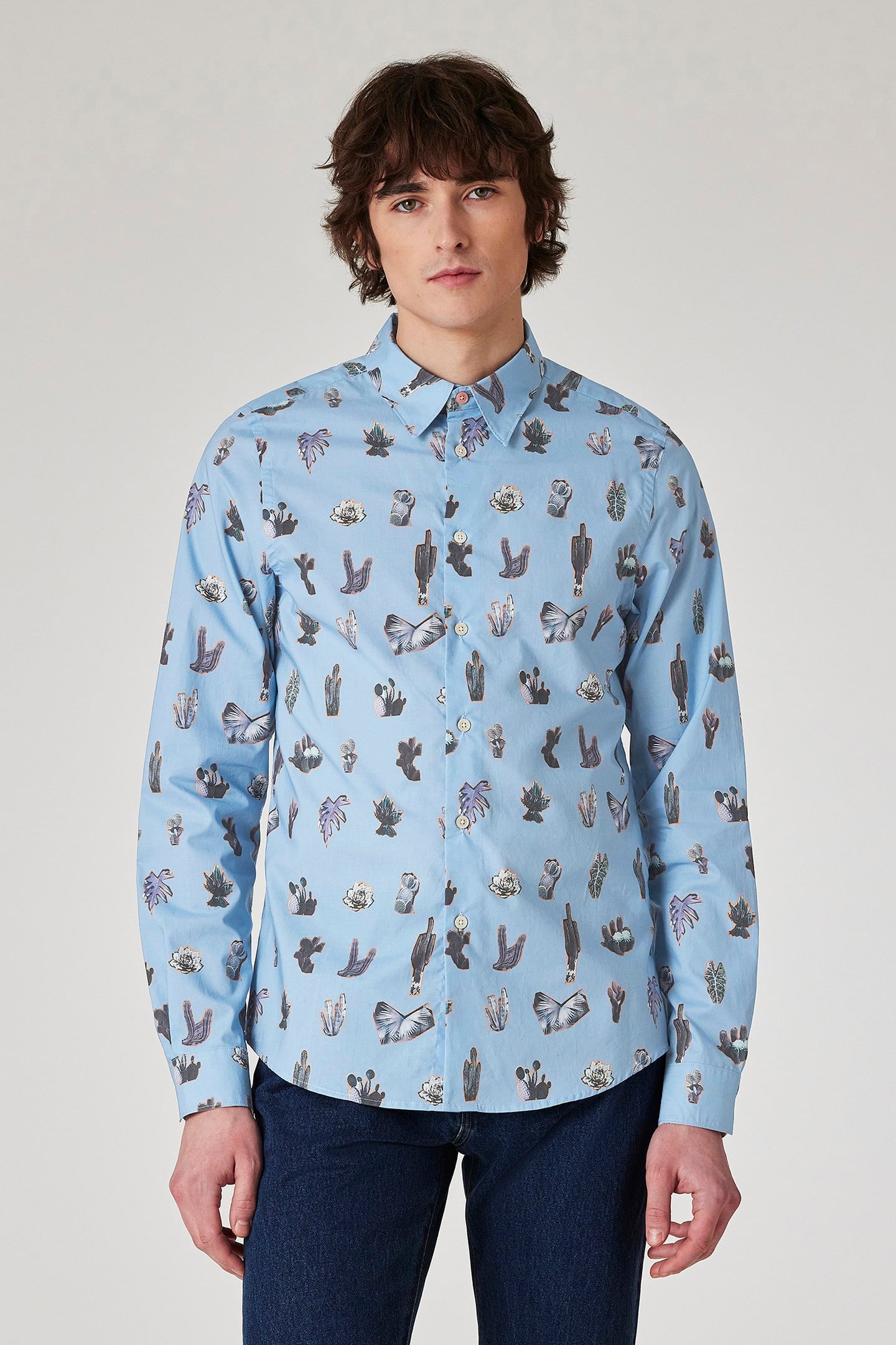 Paul Smith Mens Ls Tailored Fit Shirt Light Blue Maat: XL | Casual Overhemden Outlet | Heren | Blauw