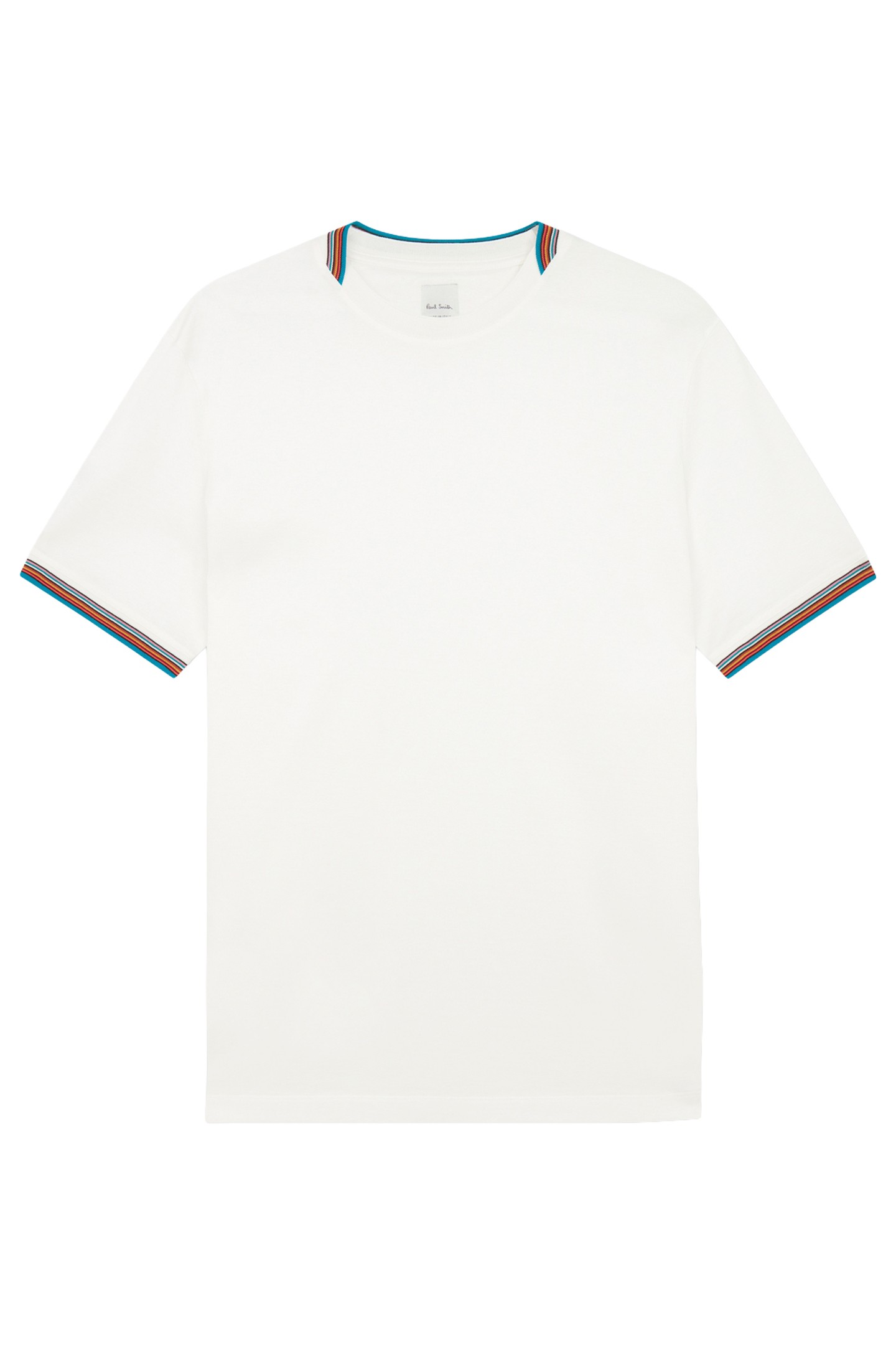 Paul Smith Mens Stripe Detail Tshirt White Maat: M | Basic T-Shirts Outlet | Heren | Wit
