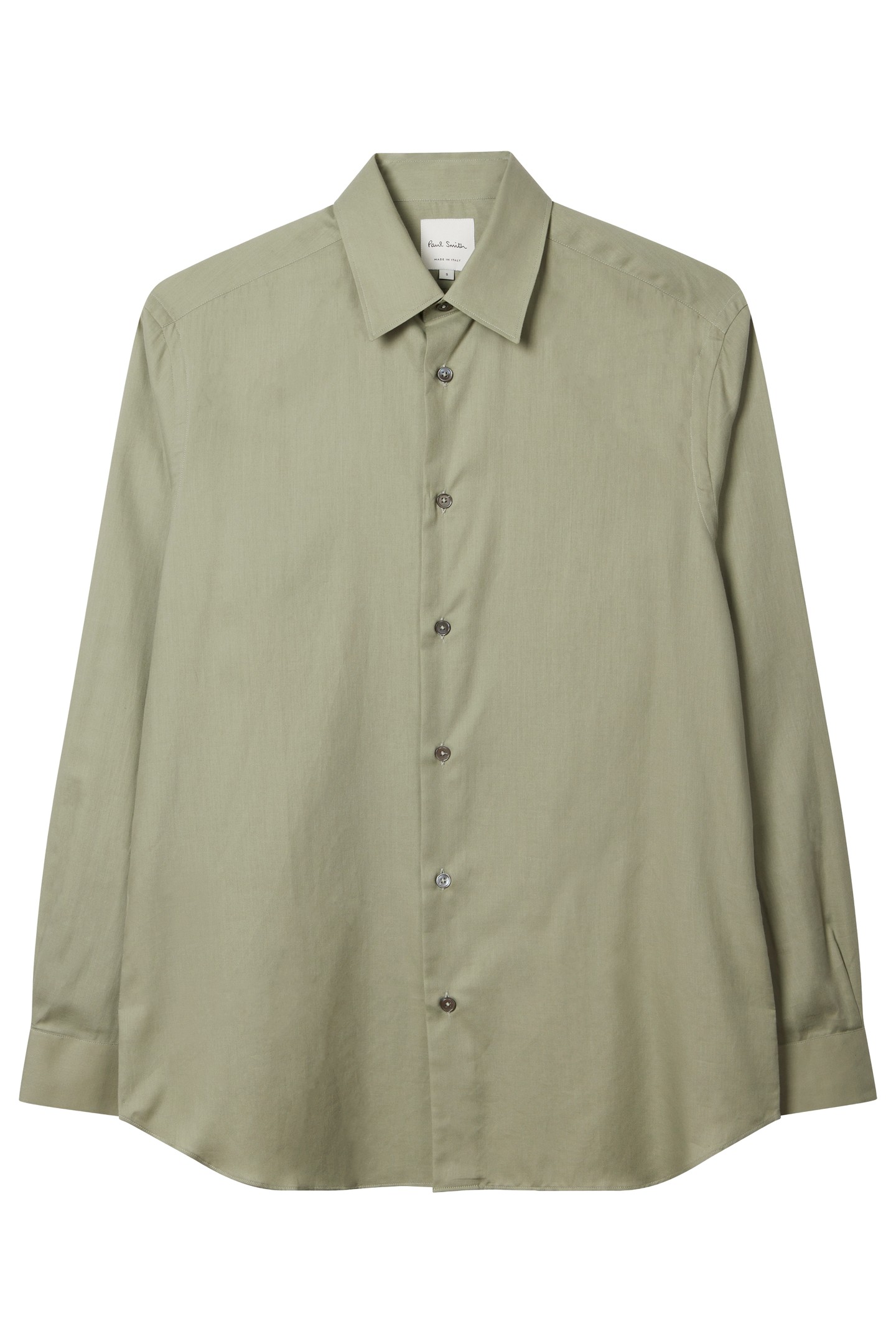 Paul Smith Mens S/c Regular Fit Shirt Lt Greyish Green Maat: M | Zakelijke Overhemden Outlet | Heren | Bruin